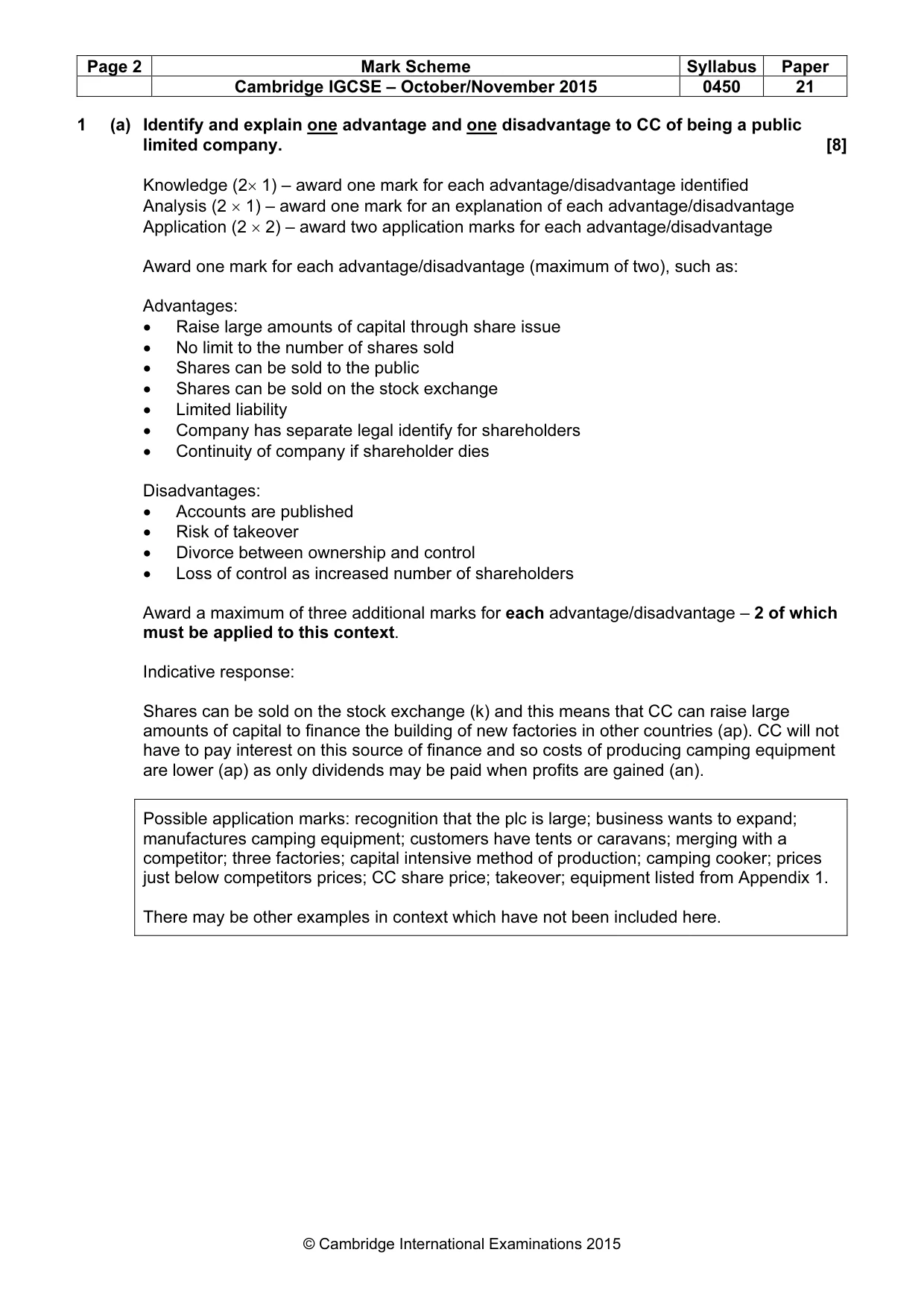 Mark scheme, page 2 of 13
