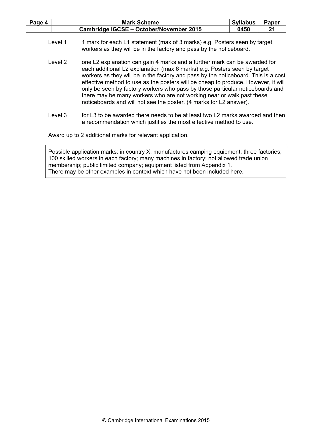 Mark scheme, page 4 of 13