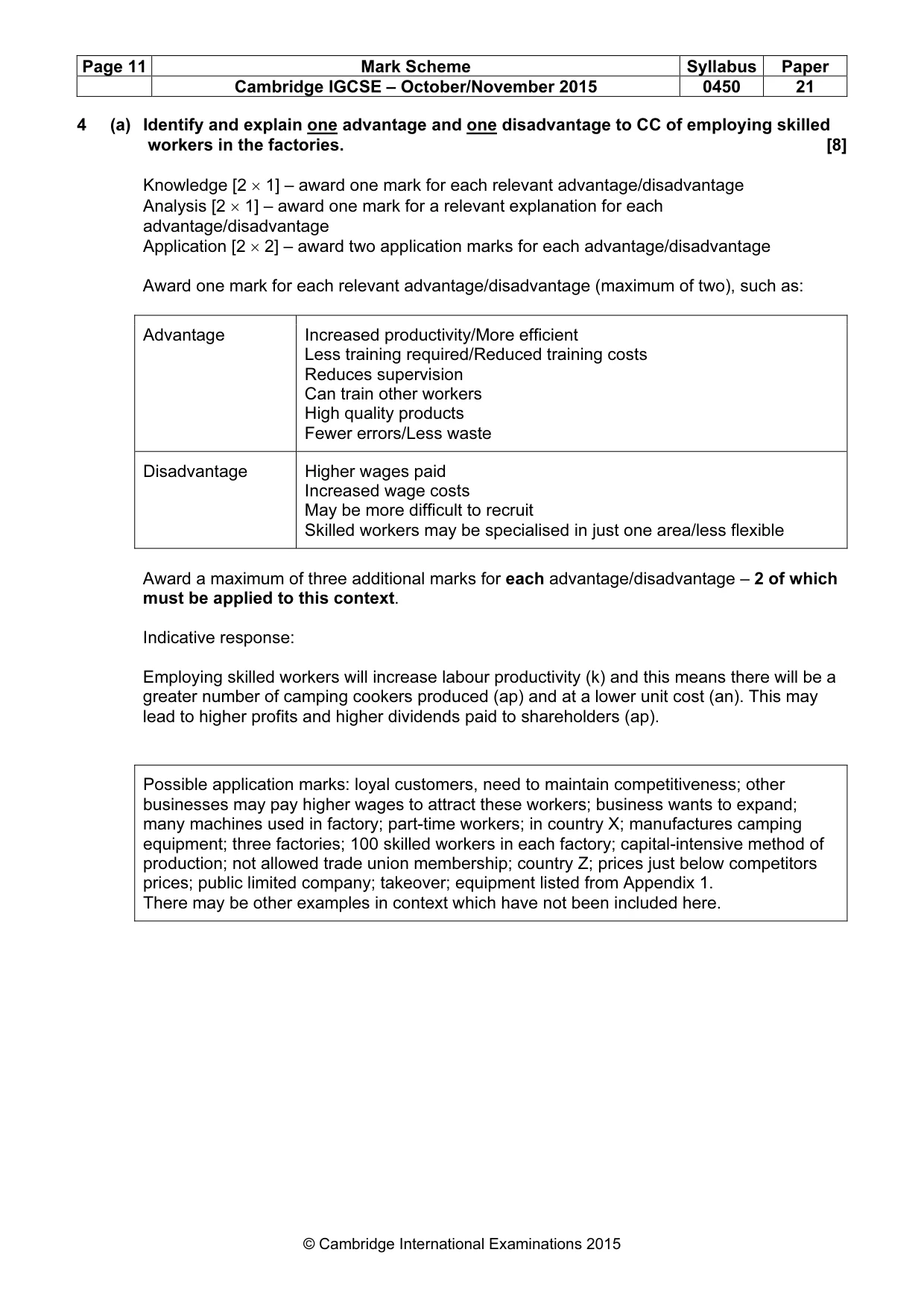 Mark scheme, page 11 of 13