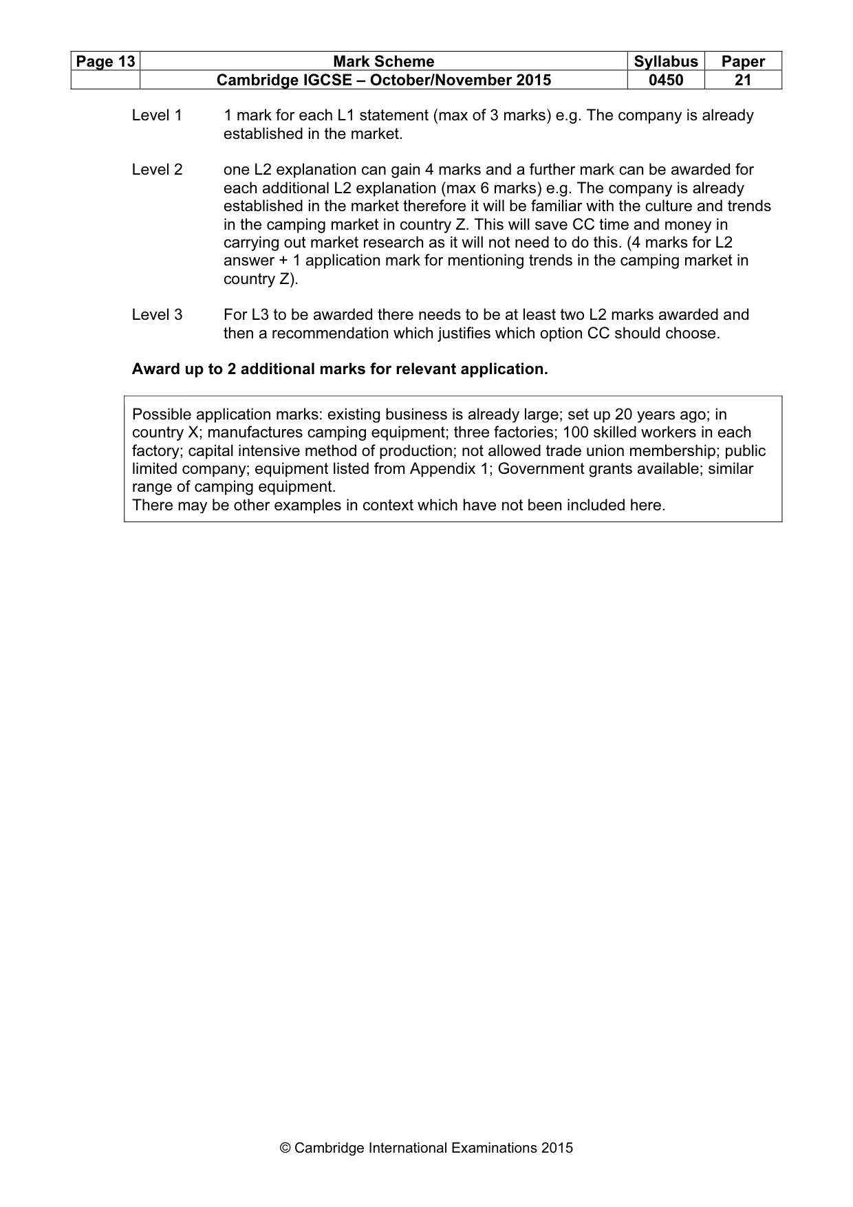 Mark scheme, page 13 of 13
