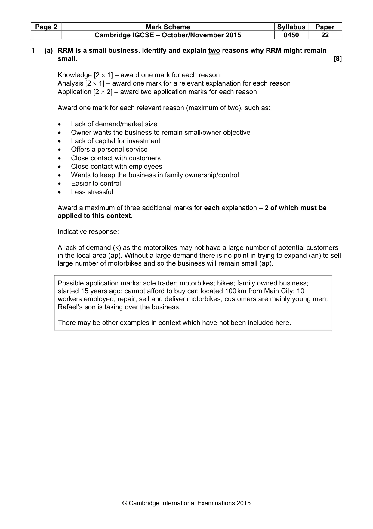 Mark scheme, page 2 of 10
