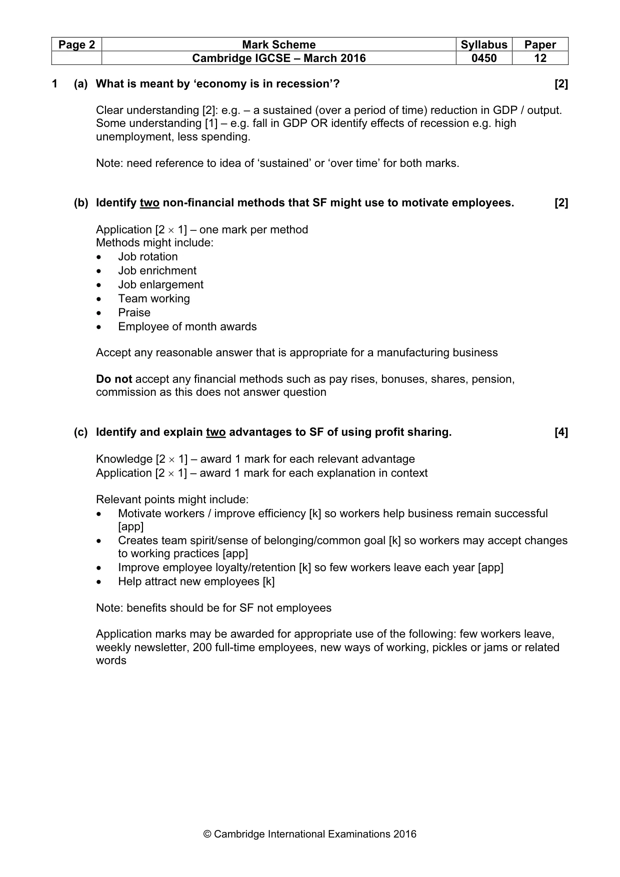 Mark scheme, page 2 of 9