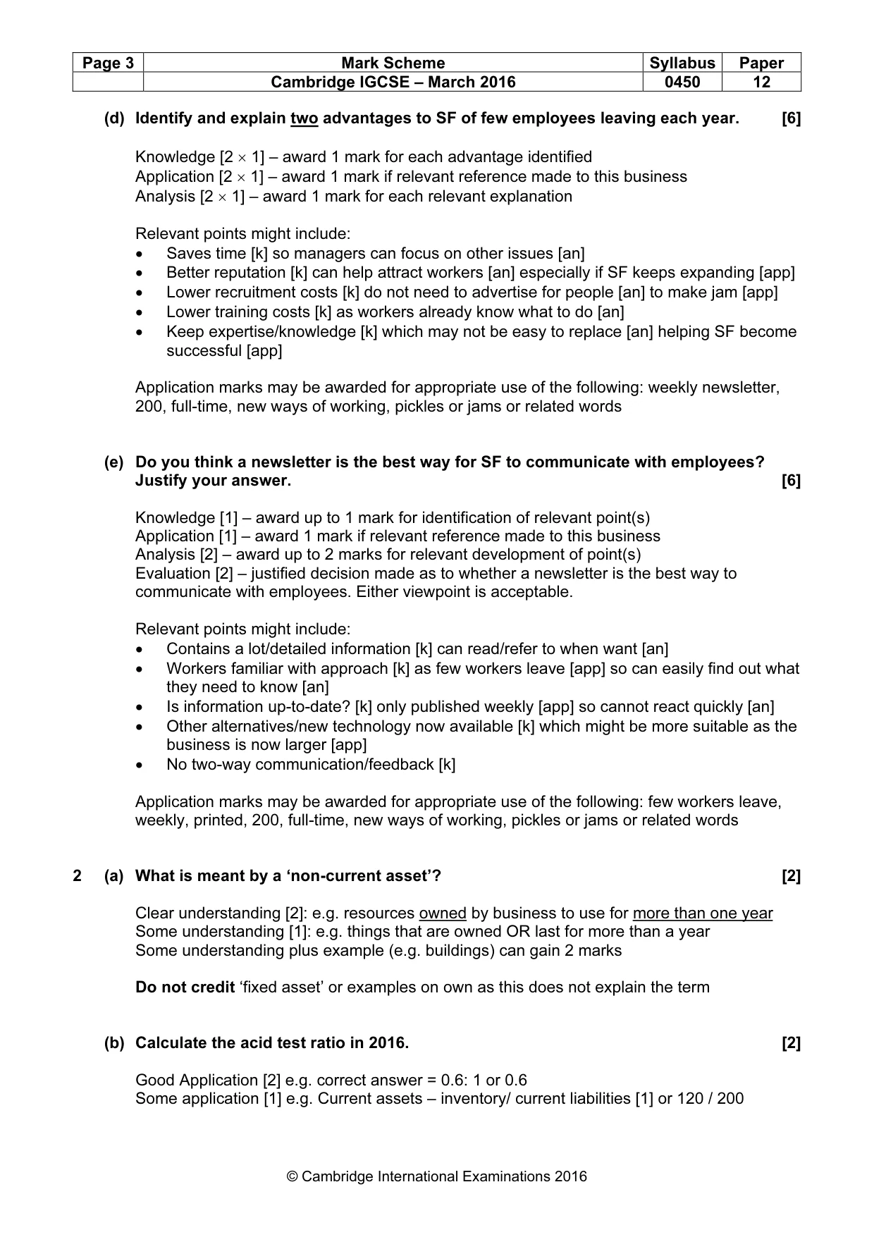 Mark scheme, page 3 of 9