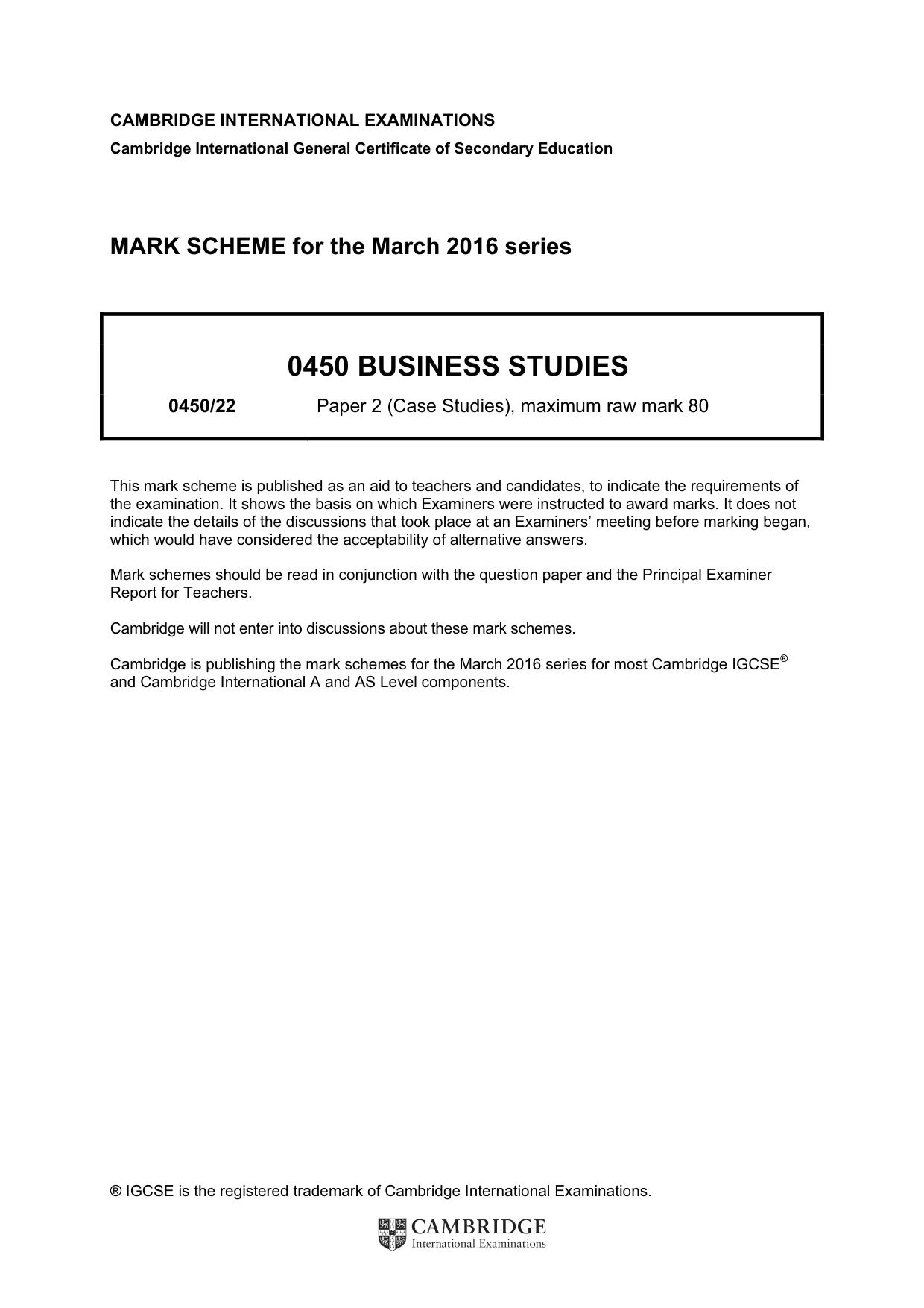 Mark scheme, page 1 of 10