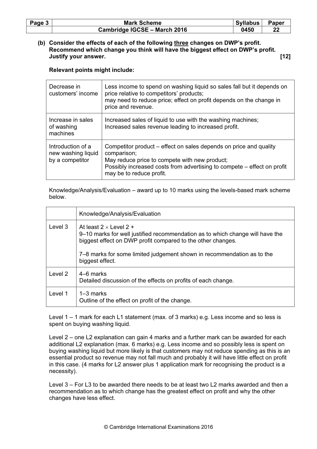 Mark scheme, page 3 of 10