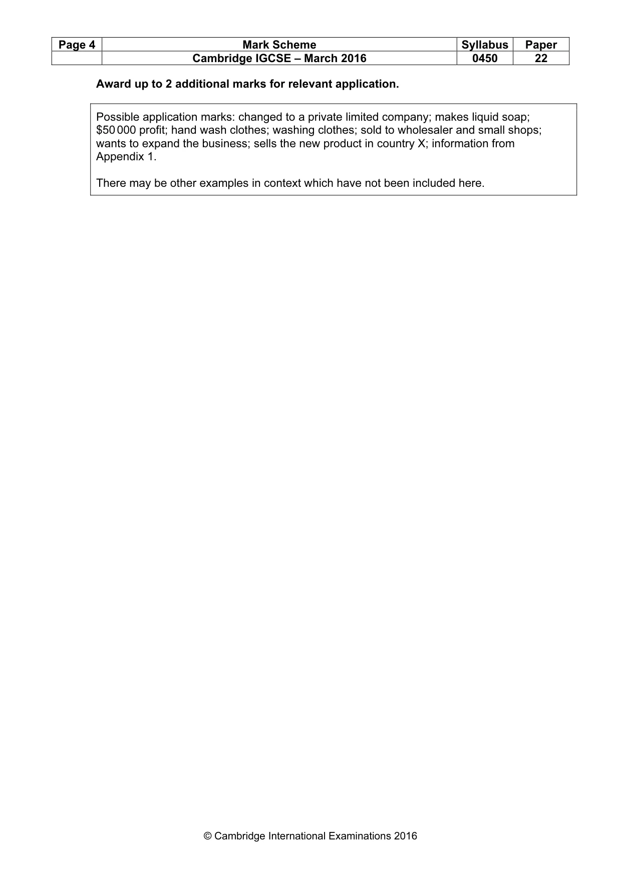 Mark scheme, page 4 of 10