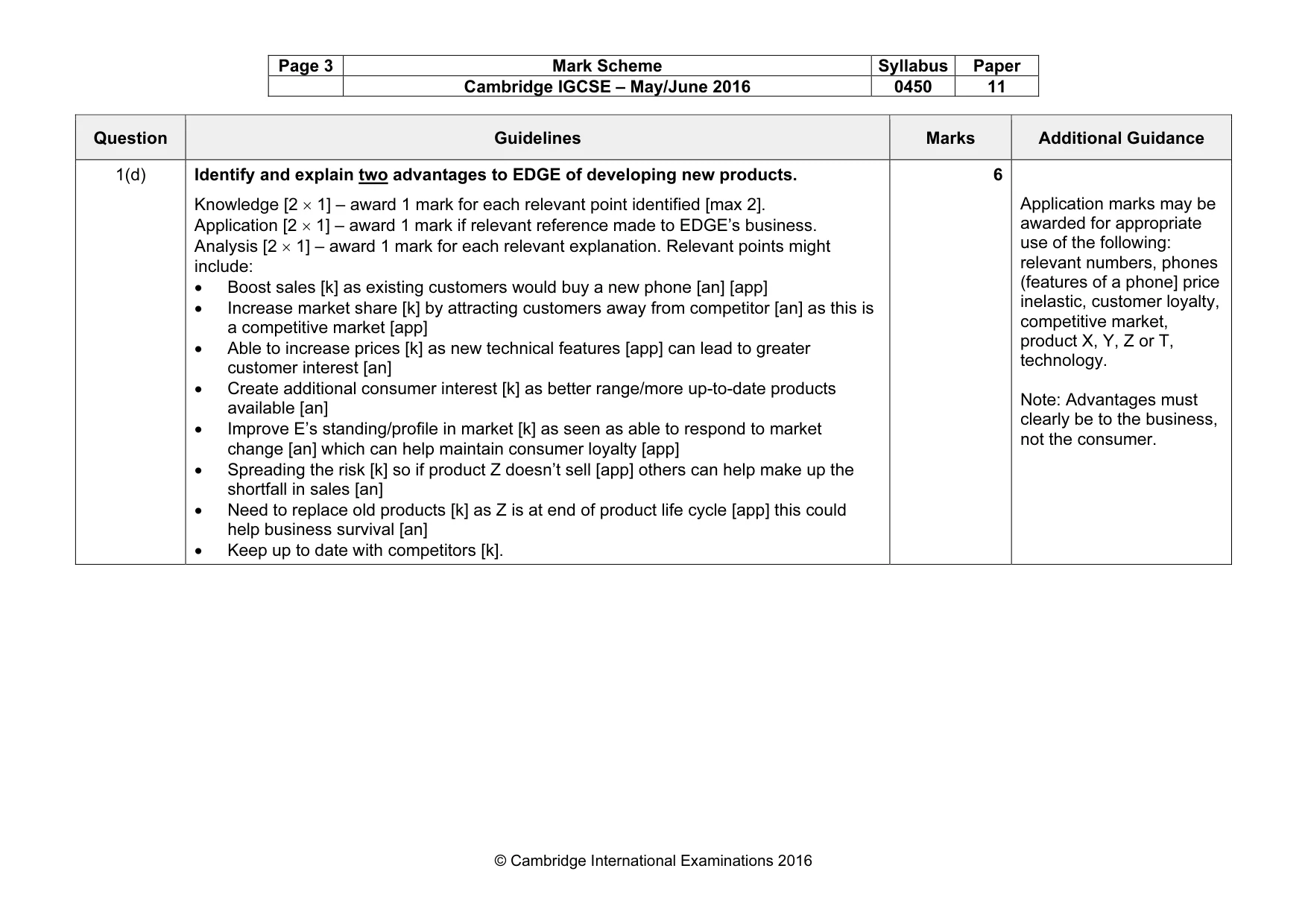 Mark scheme, page 3 of 11
