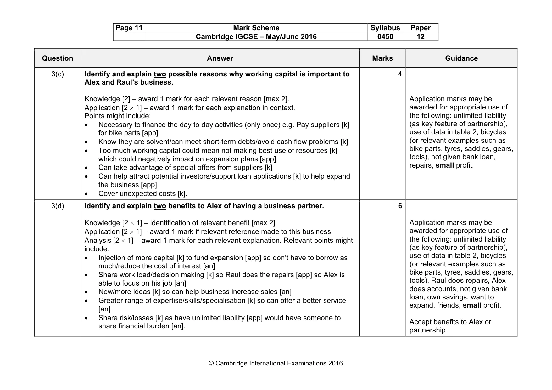 Mark scheme, page 11 of 16