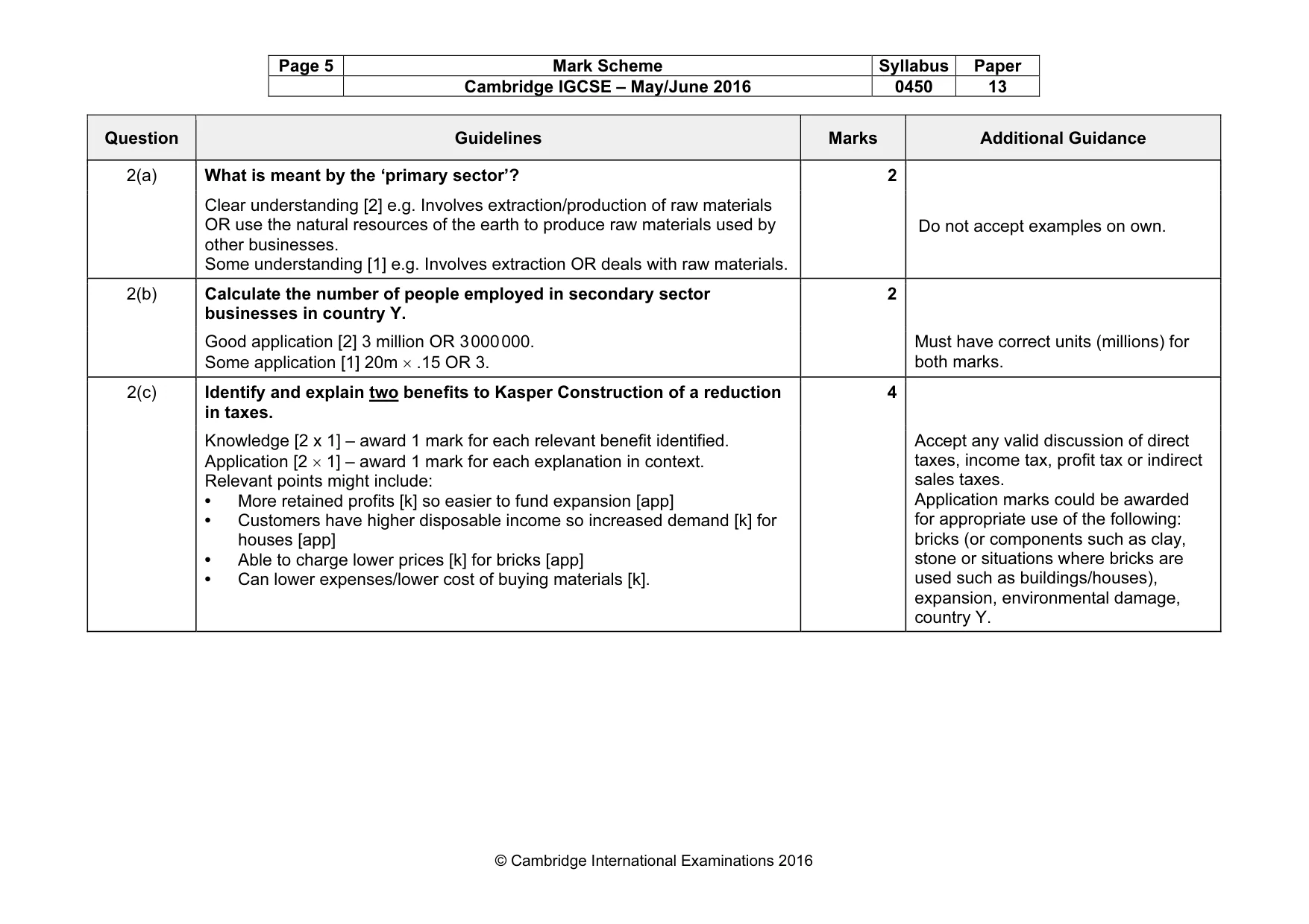 Mark scheme, page 5 of 13
