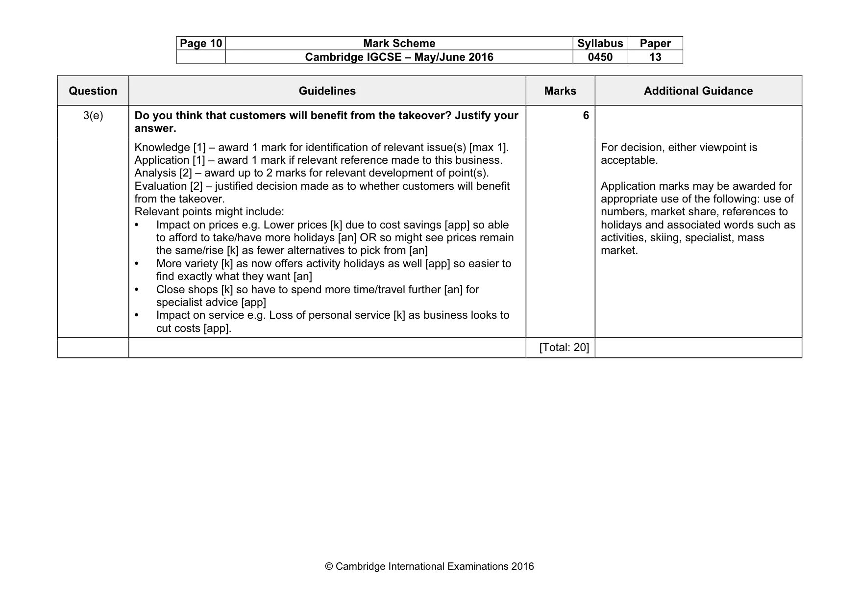Mark scheme, page 10 of 13