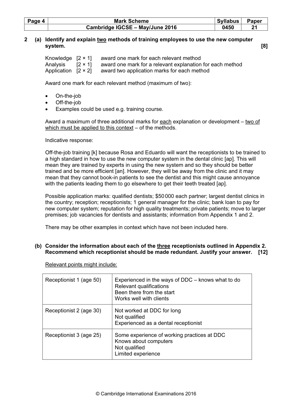 Mark scheme, page 4 of 10