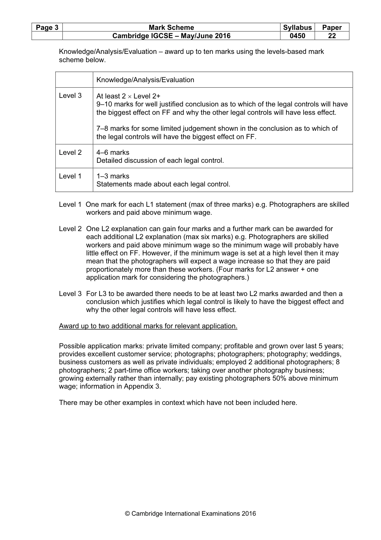 Mark scheme, page 3 of 10