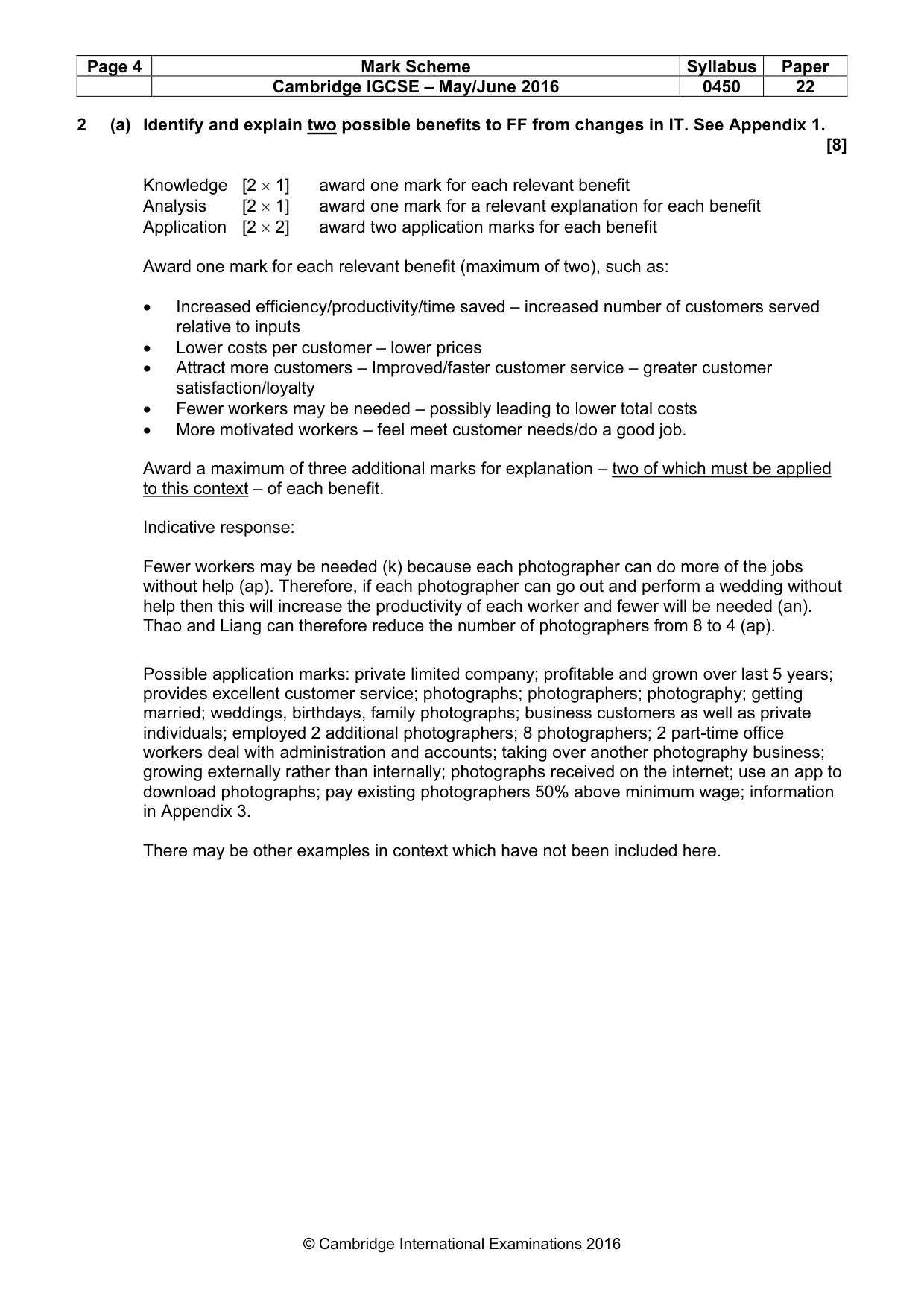 Mark scheme, page 4 of 10