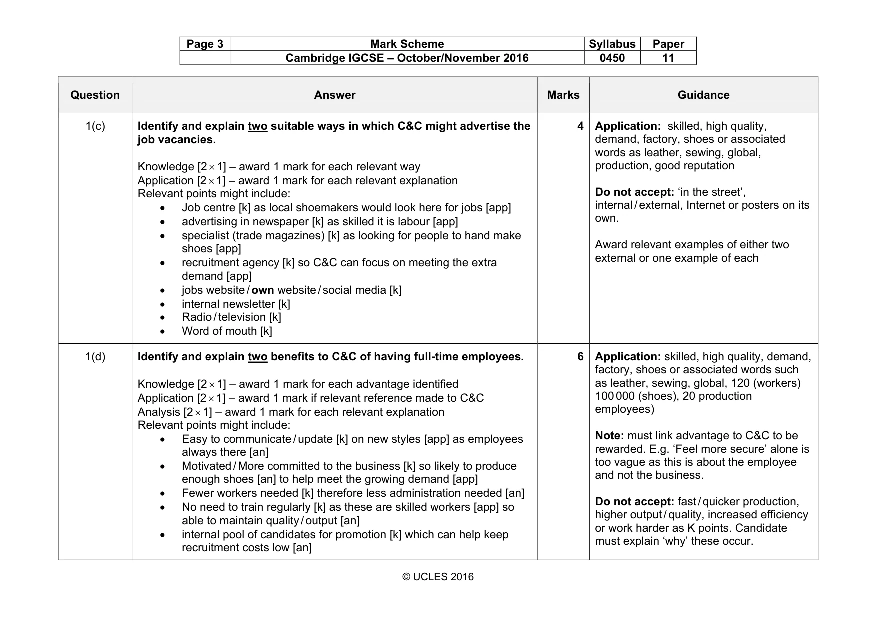 Mark scheme, page 3 of 13