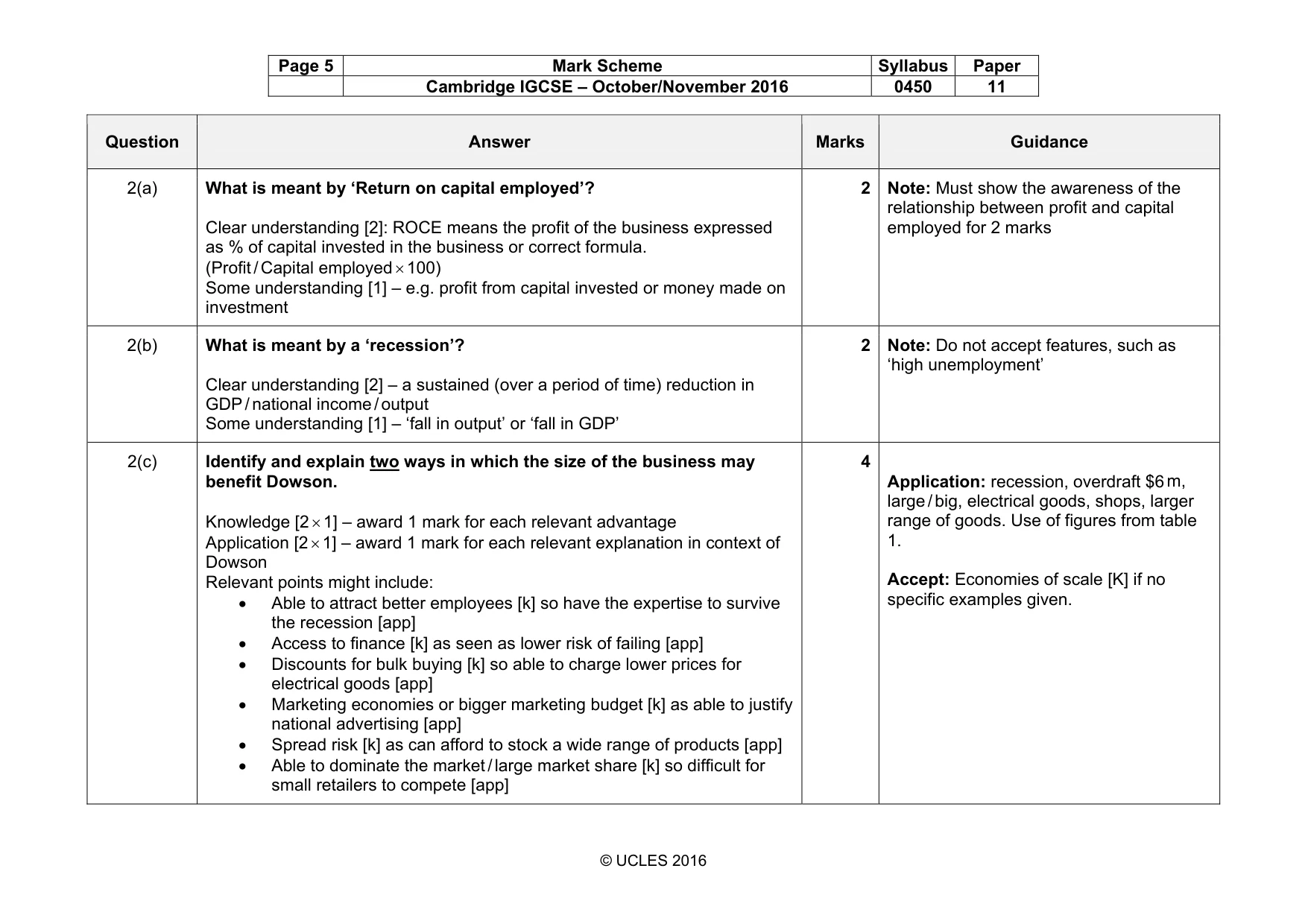 Mark scheme, page 5 of 13