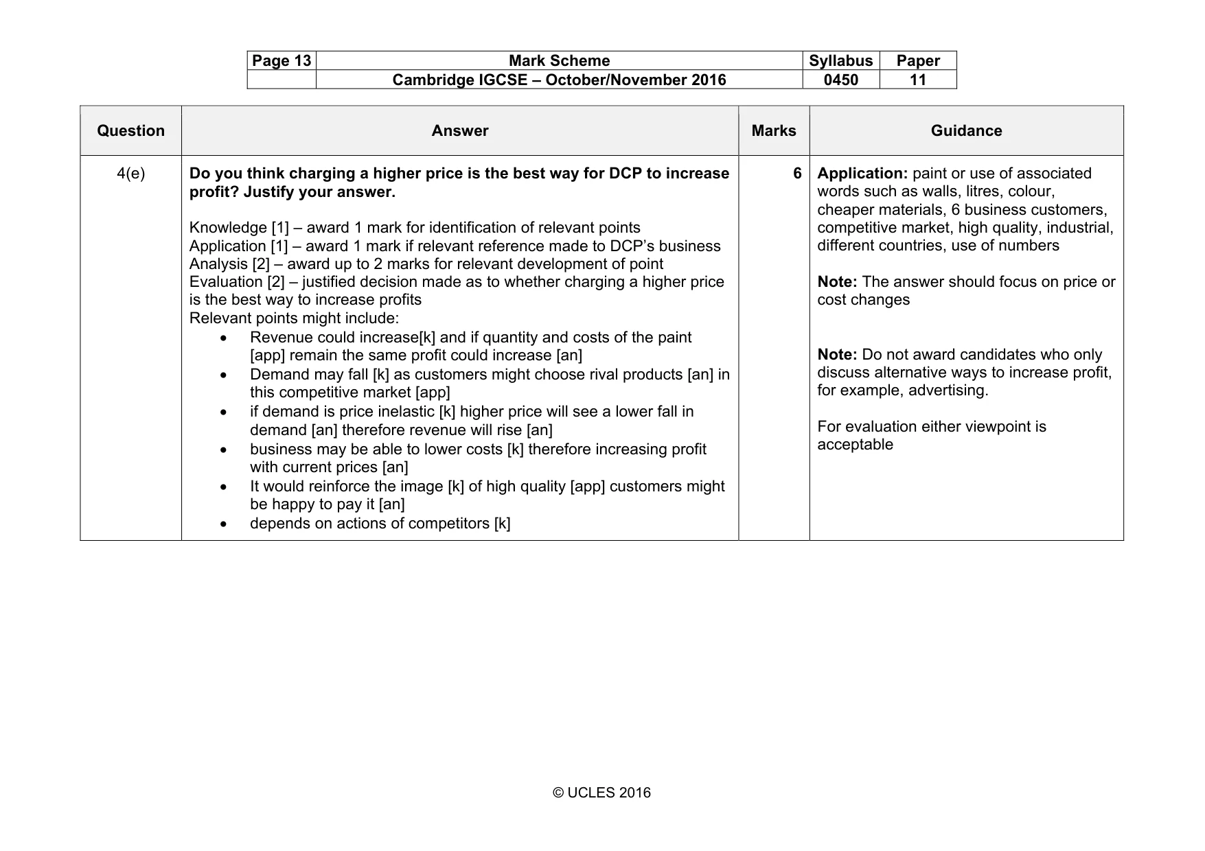Mark scheme, page 13 of 13