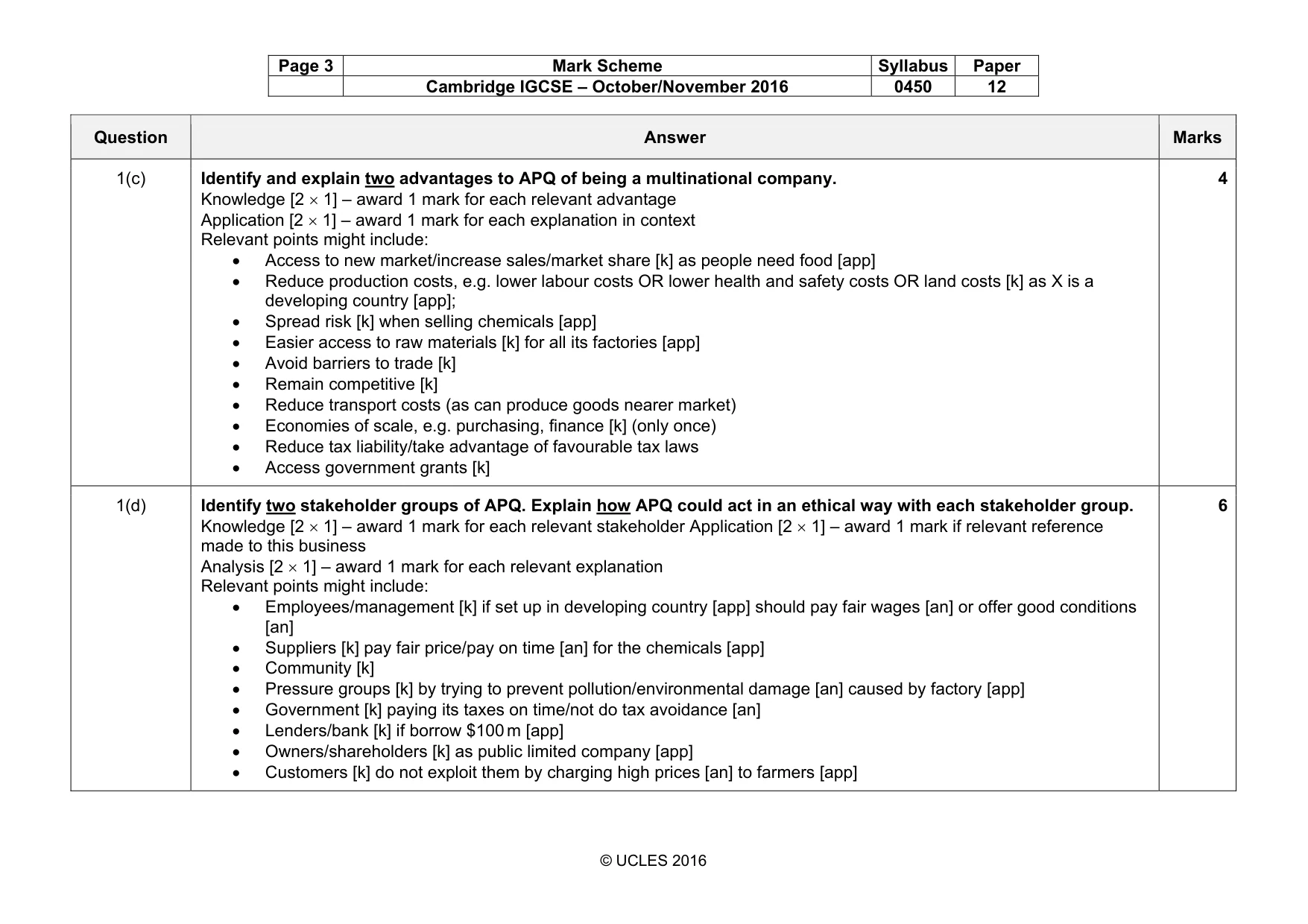 Mark scheme, page 3 of 12