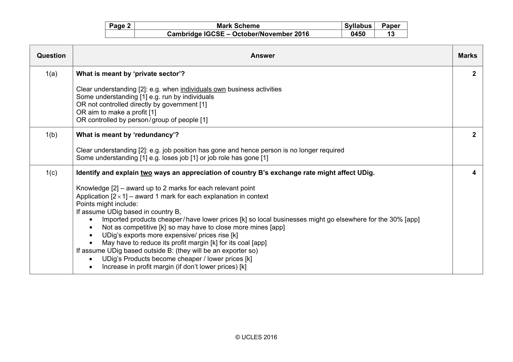 Mark scheme, page 2 of 10