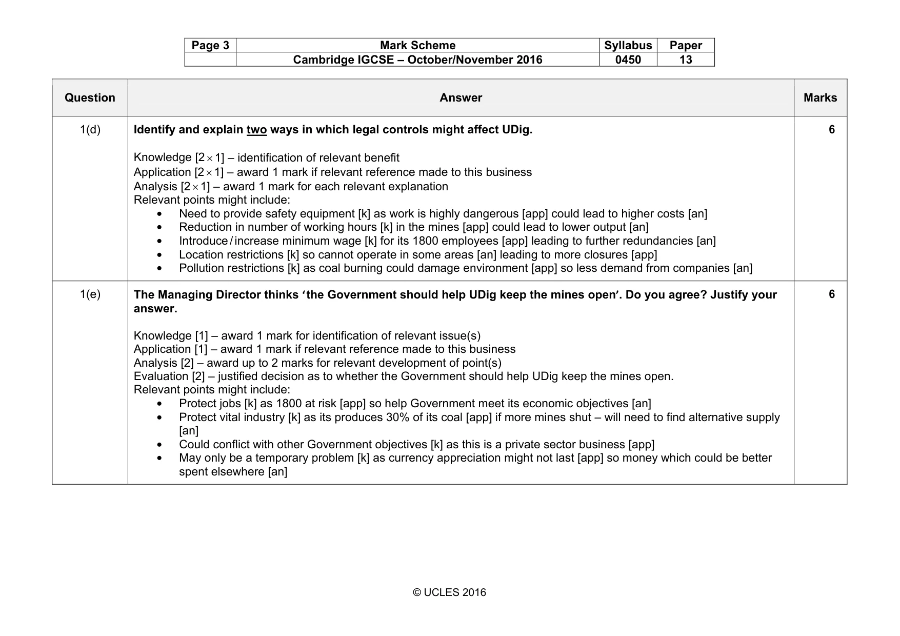 Mark scheme, page 3 of 10
