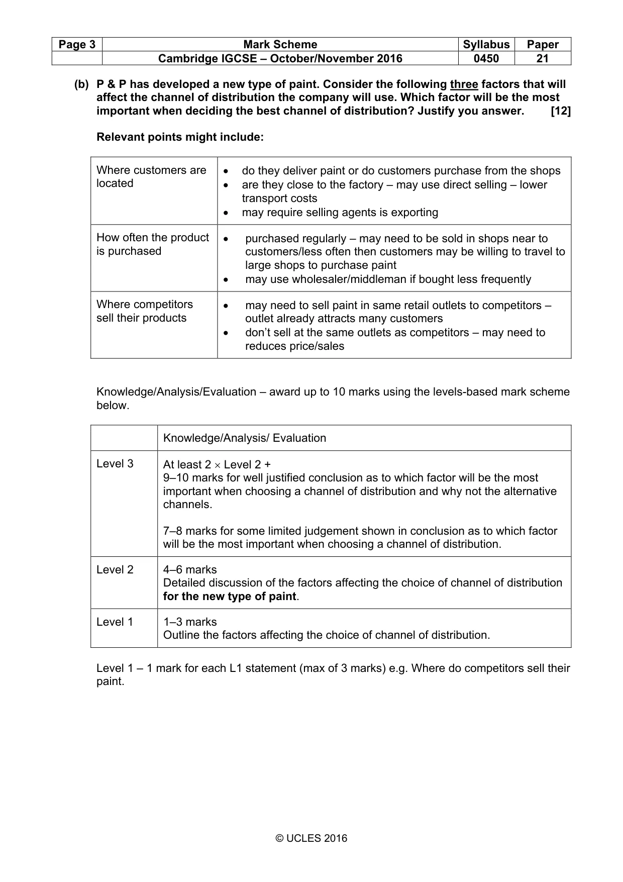 Mark scheme, page 3 of 11