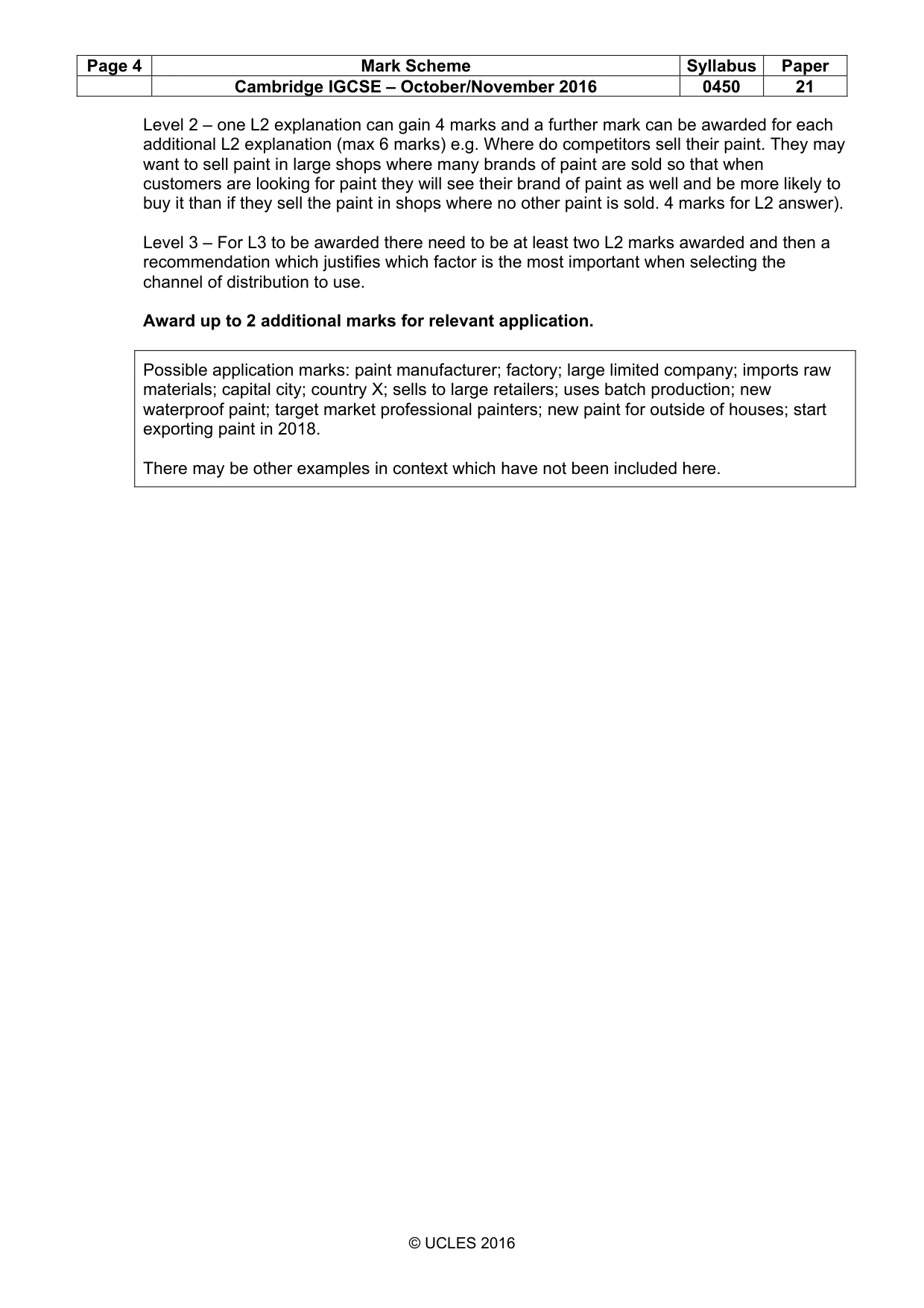 Mark scheme, page 4 of 11