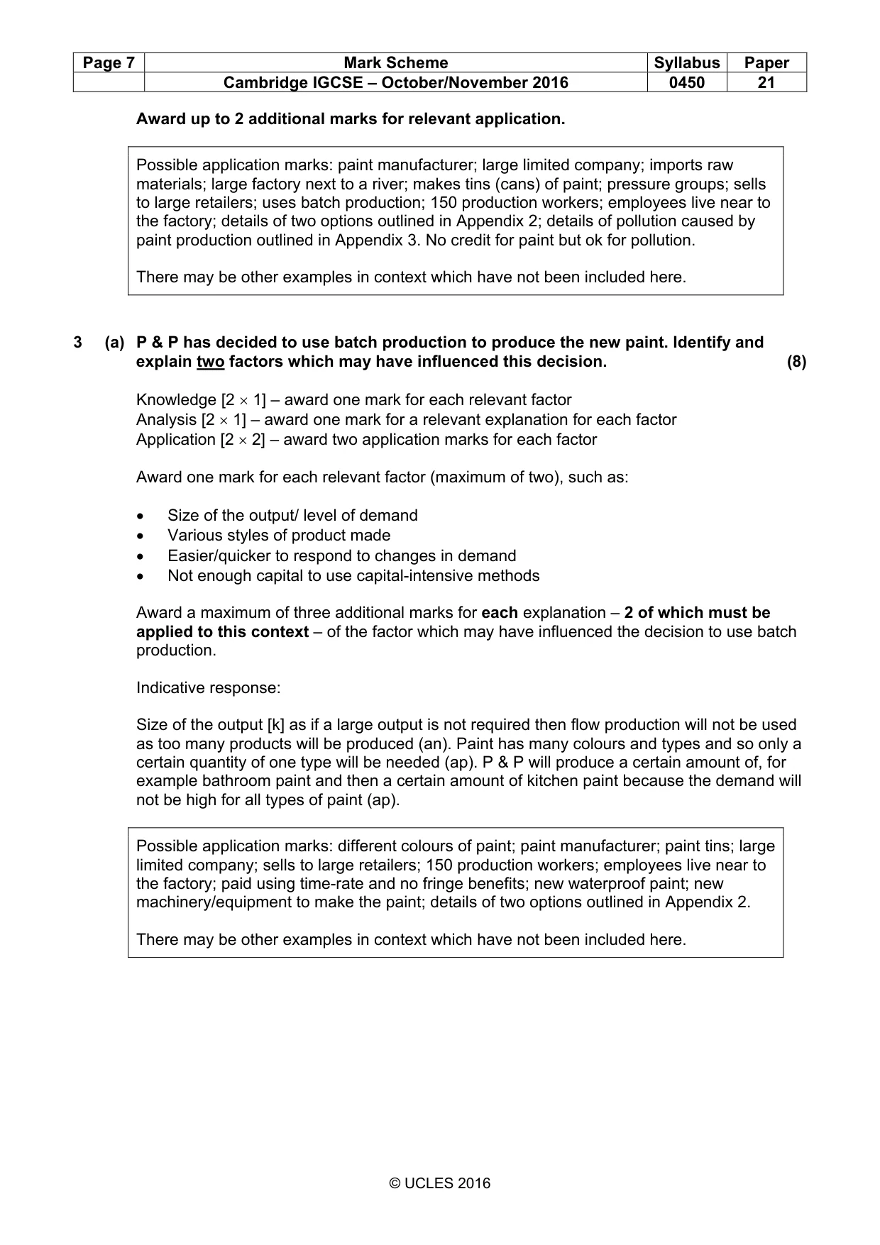 Mark scheme, page 7 of 11