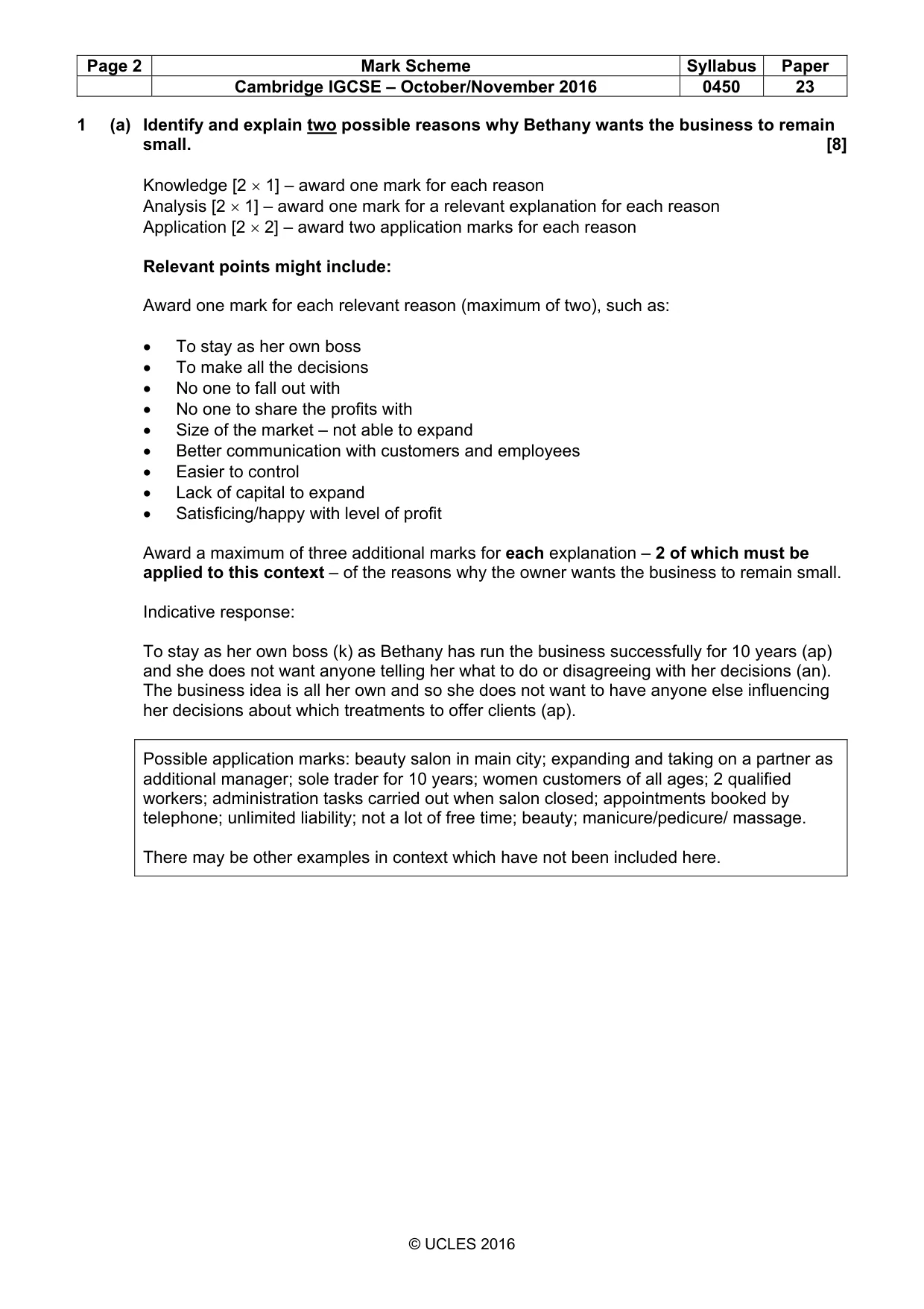 Mark scheme, page 2 of 9