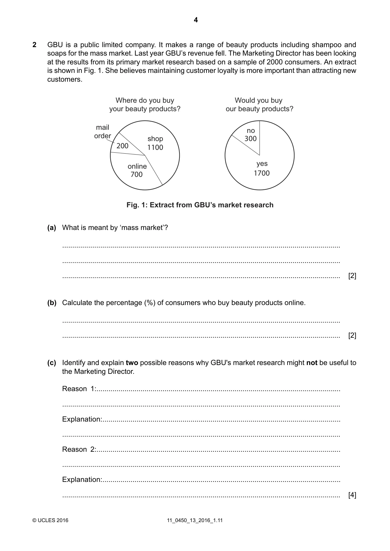 Cambridge IGCSE Business Studies 0450 2016 Oct/Nov Paper 1 · Variant 3 question paper, page 4 of 12