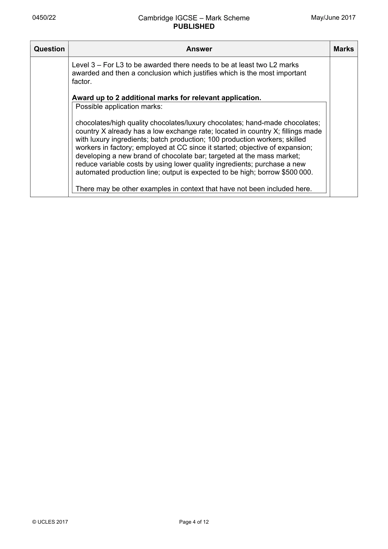Mark scheme, page 4 of 12