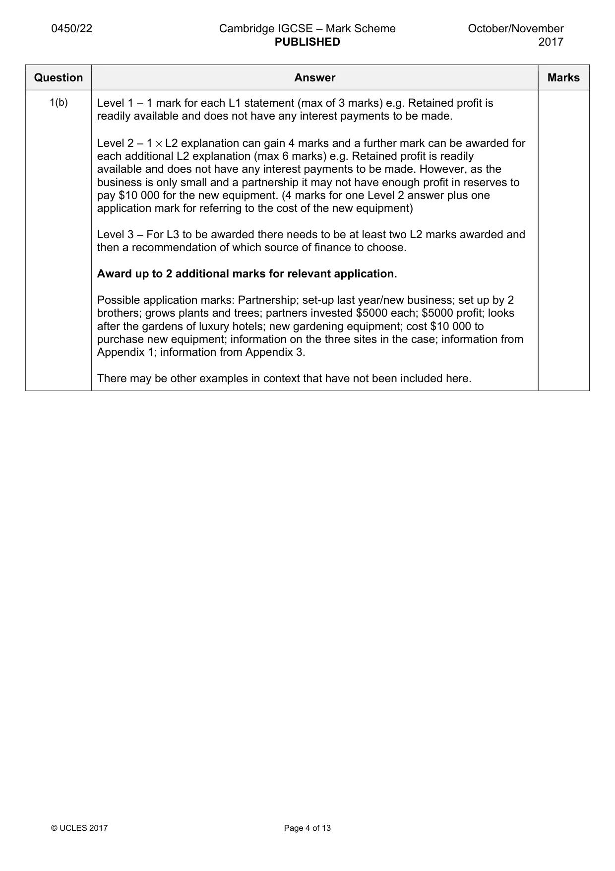 Mark scheme, page 4 of 13