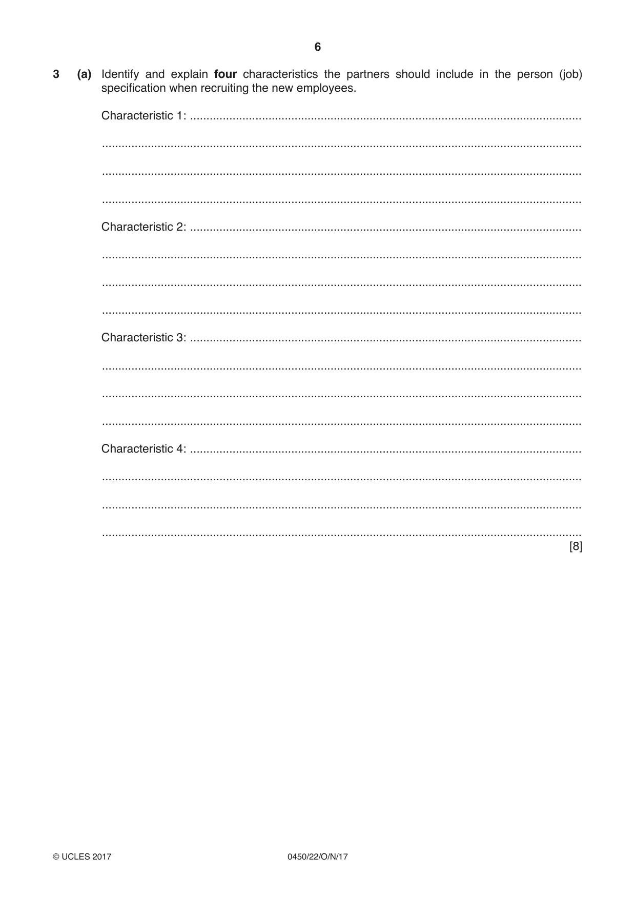 Cambridge IGCSE Business Studies 0450 2017 Oct/Nov Paper 2 · Variant 2 question paper, page 6 of 12