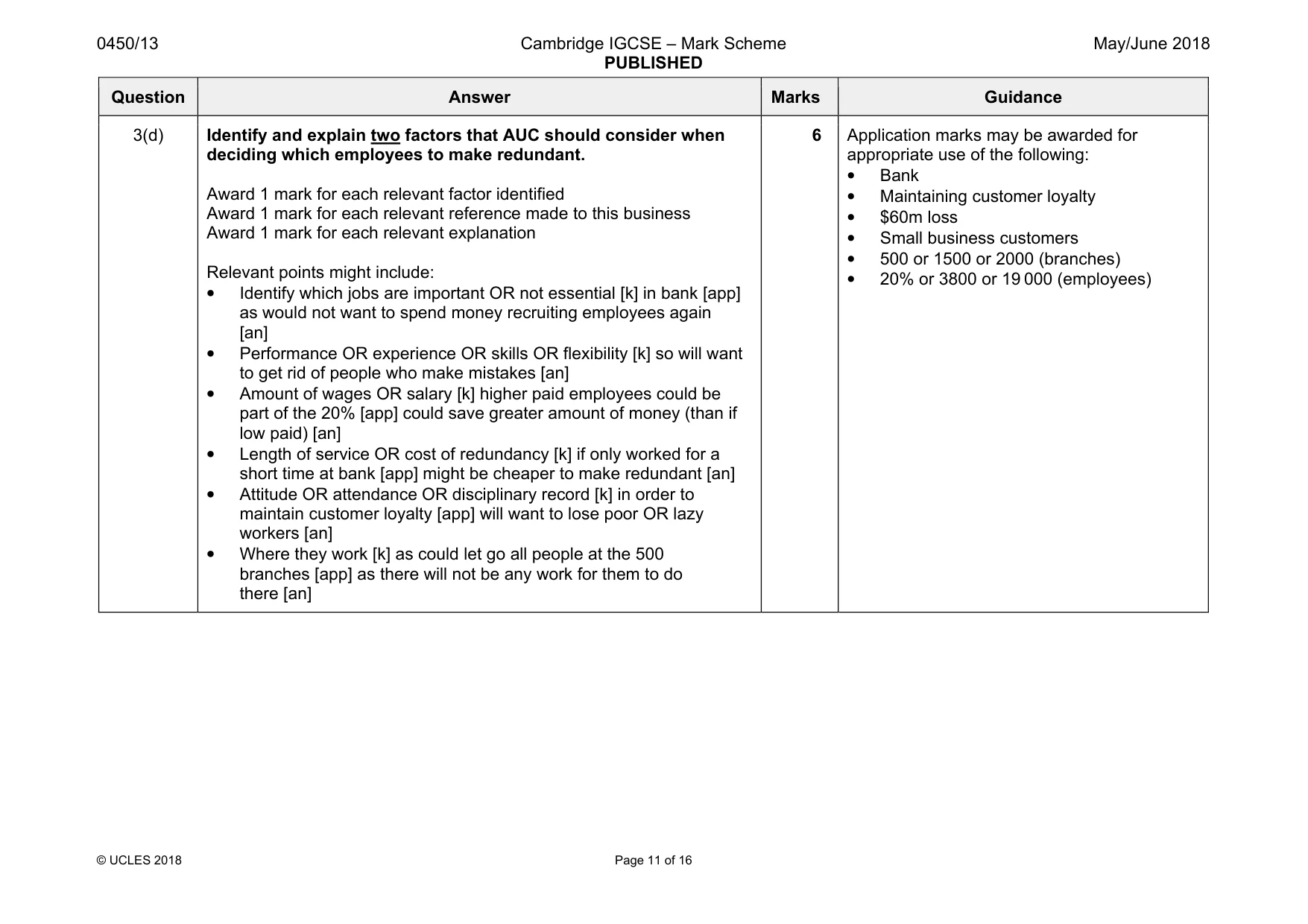 Mark scheme, page 11 of 16