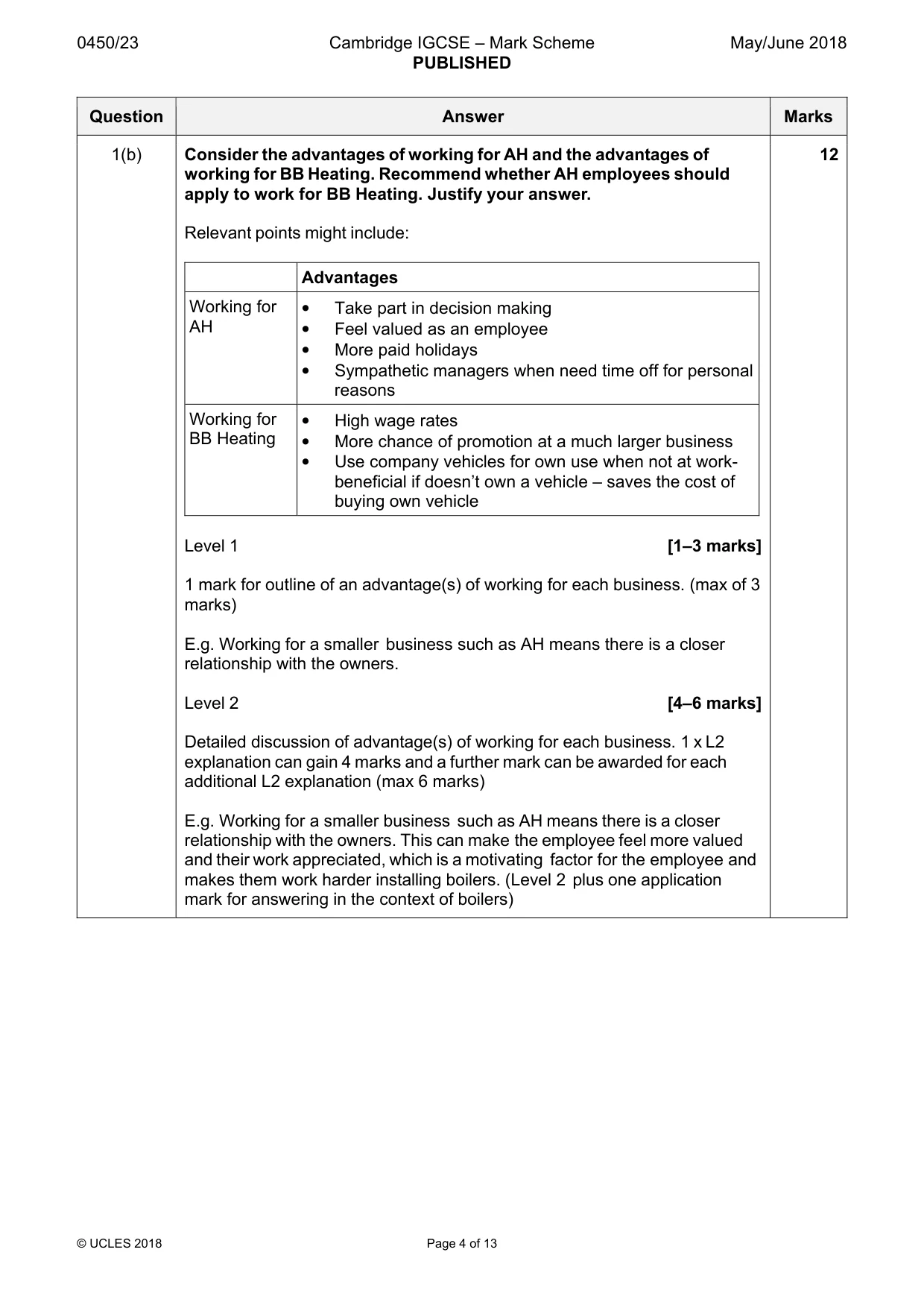 Mark scheme, page 4 of 13