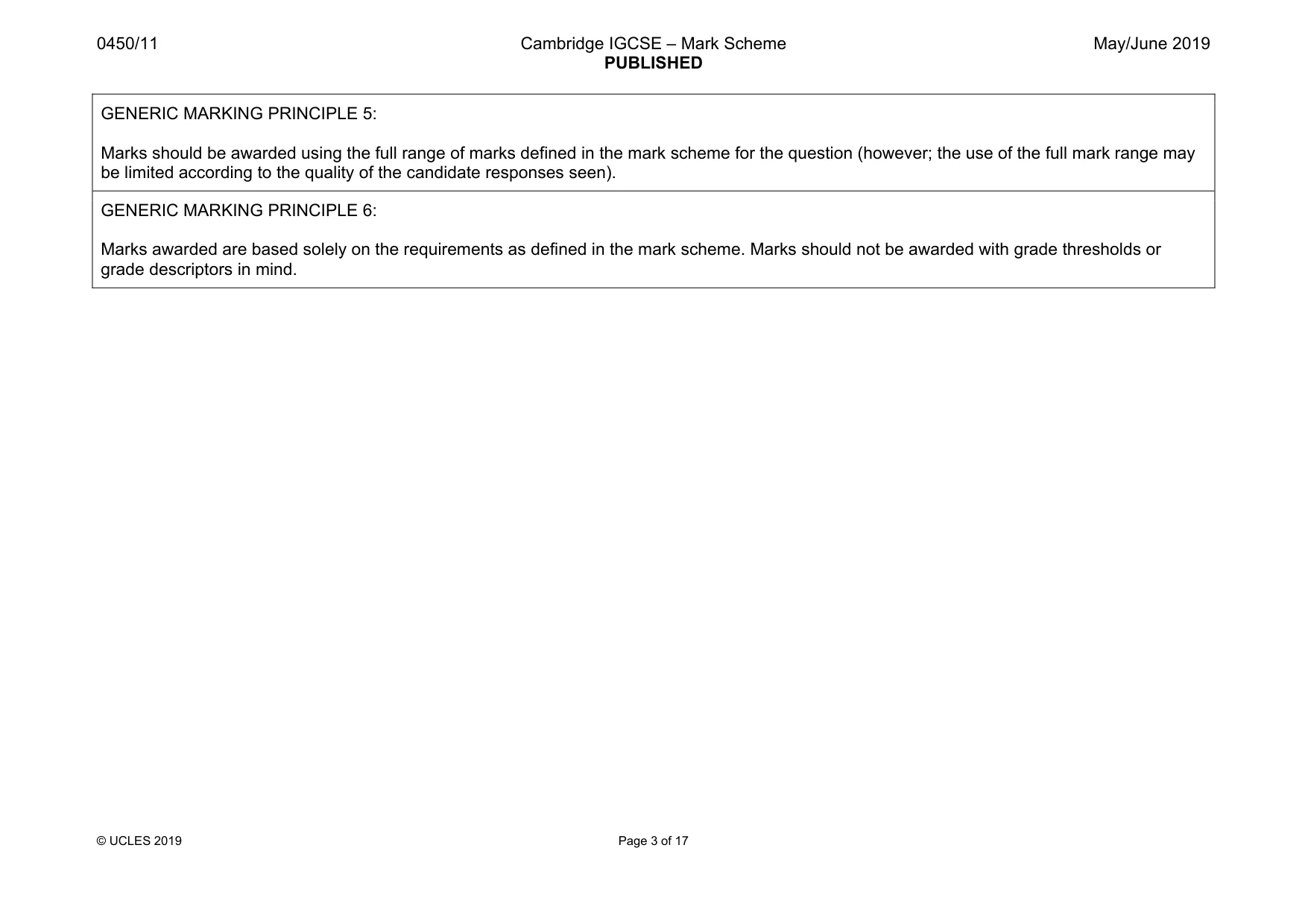 Mark scheme, page 3 of 17