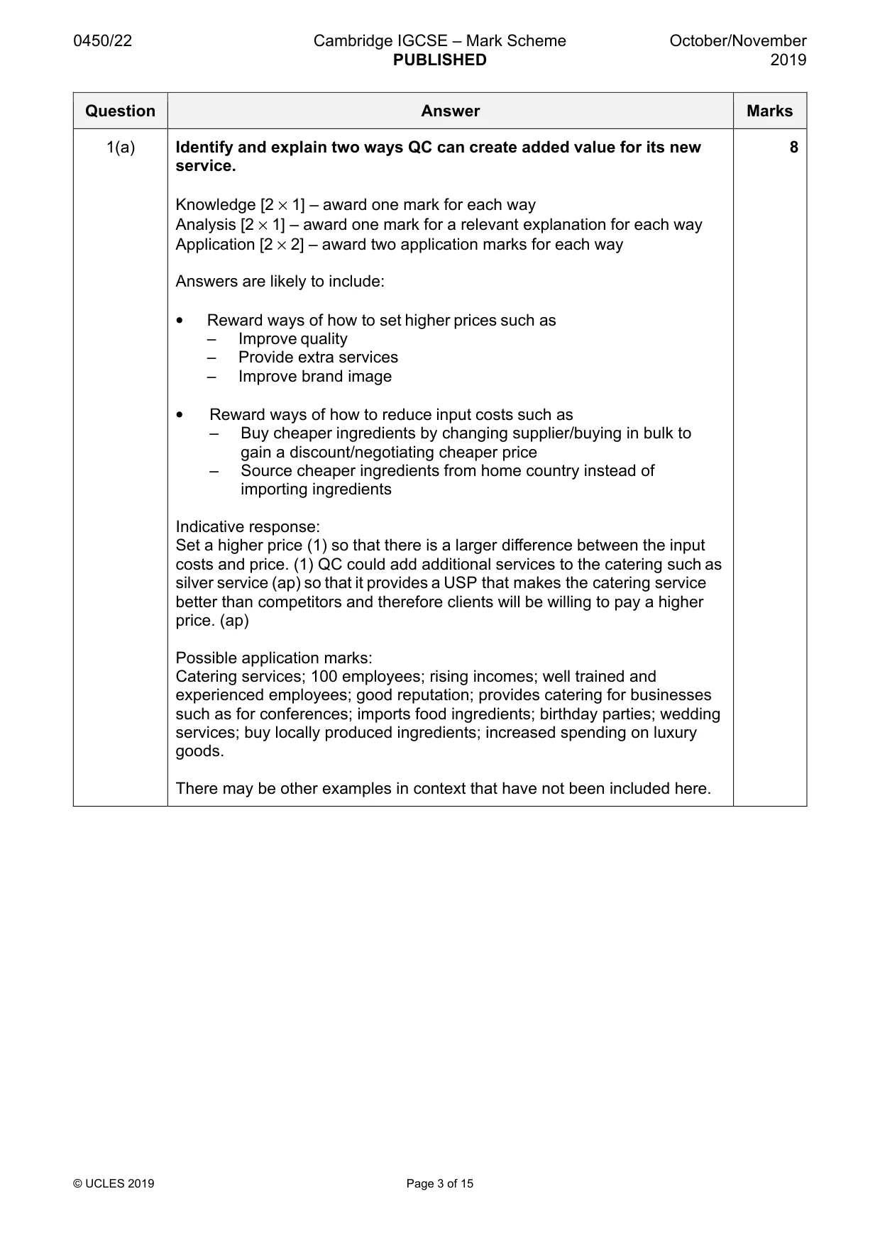 Mark scheme, page 3 of 15