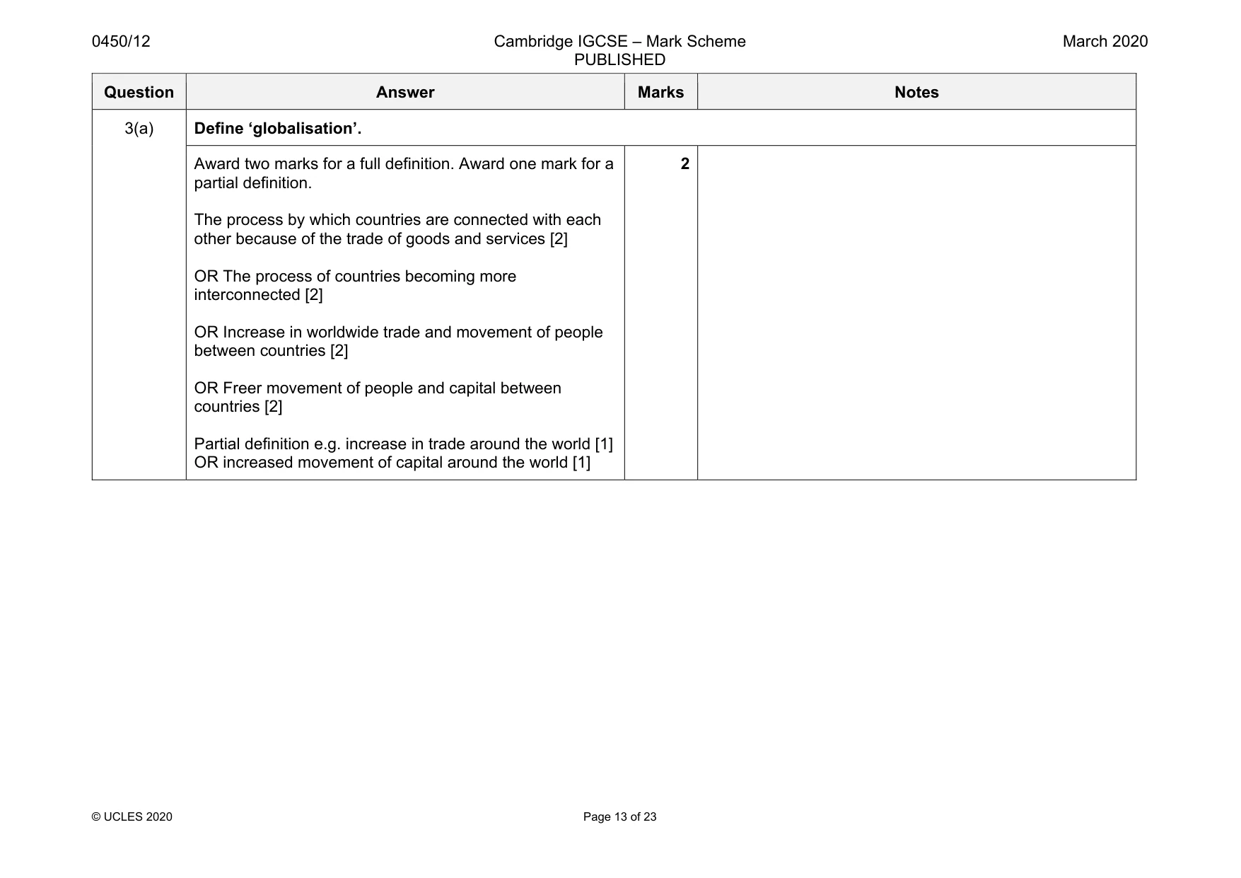 Mark scheme, page 13 of 23