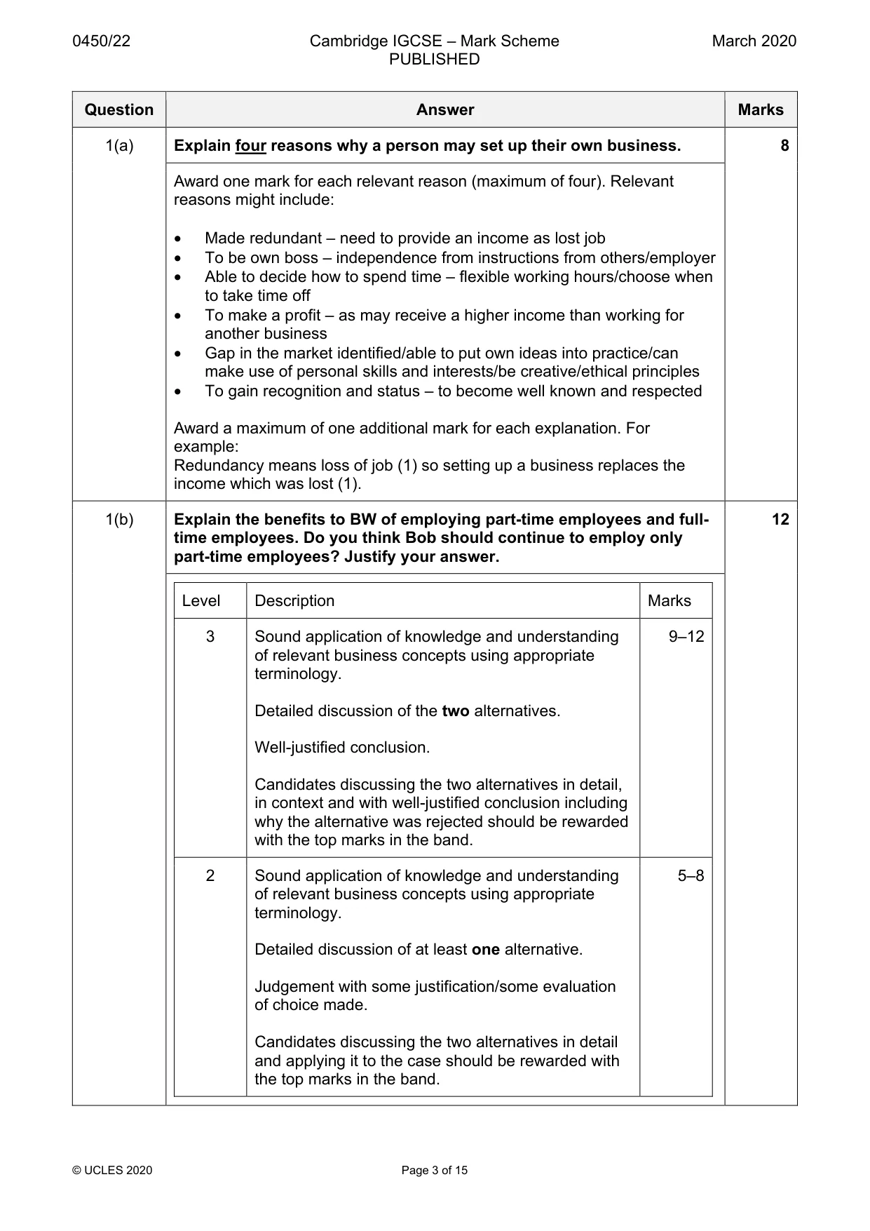 Mark scheme, page 3 of 15