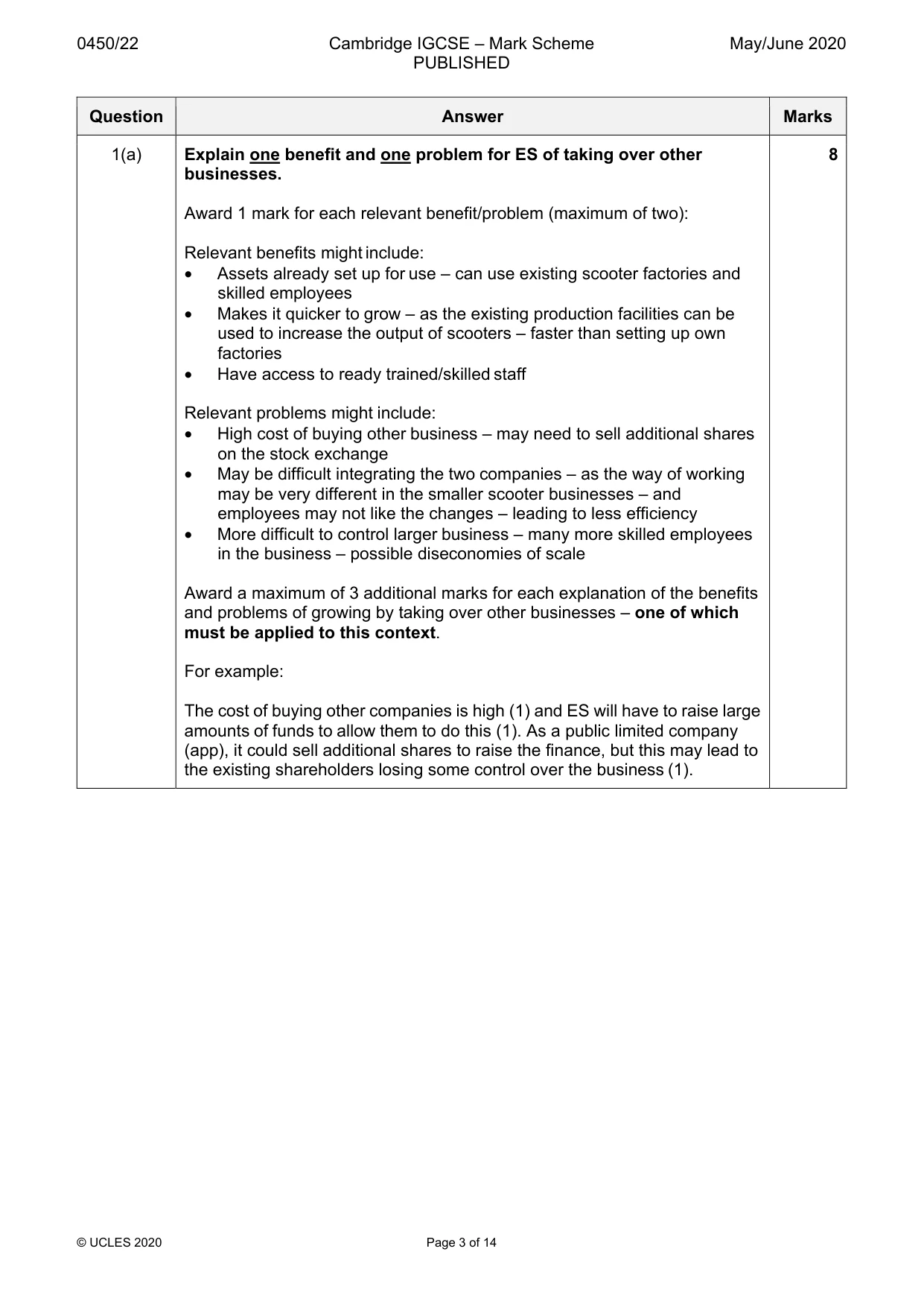 Mark scheme, page 3 of 14