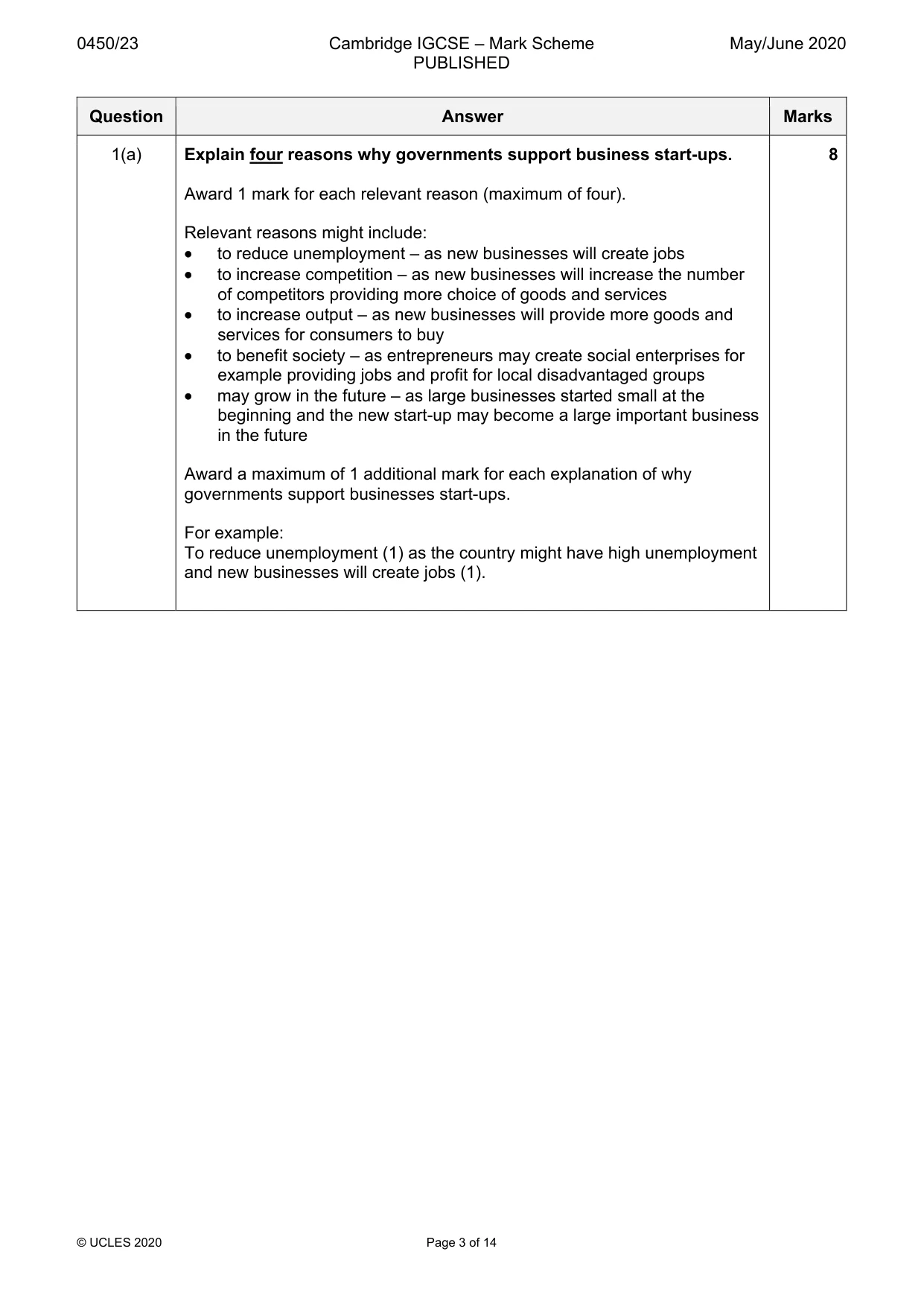 Mark scheme, page 3 of 14