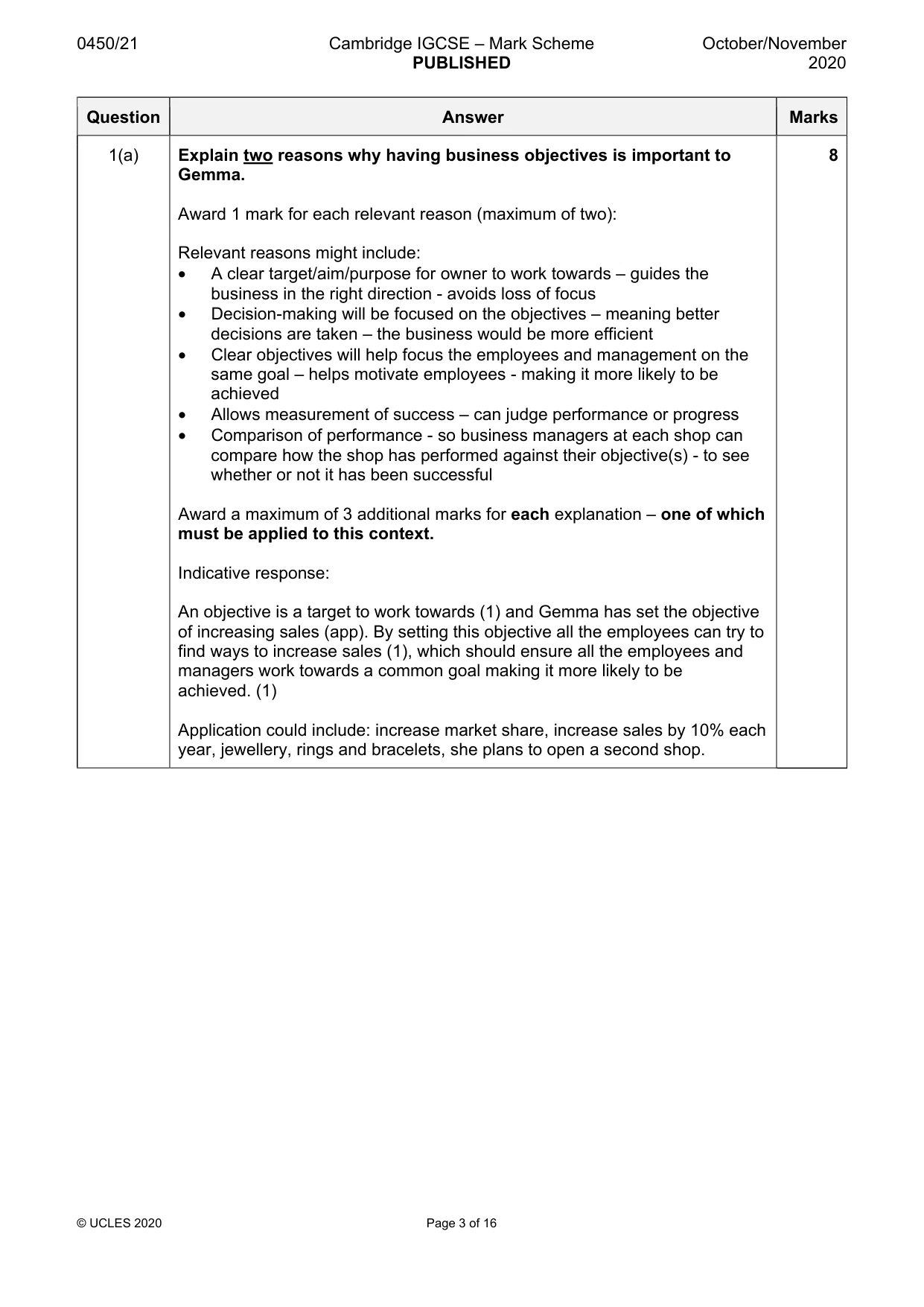 Mark scheme, page 3 of 16