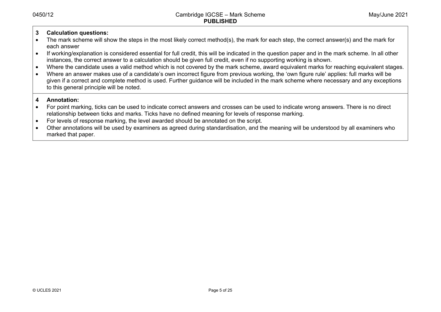 Mark scheme, page 5 of 25
