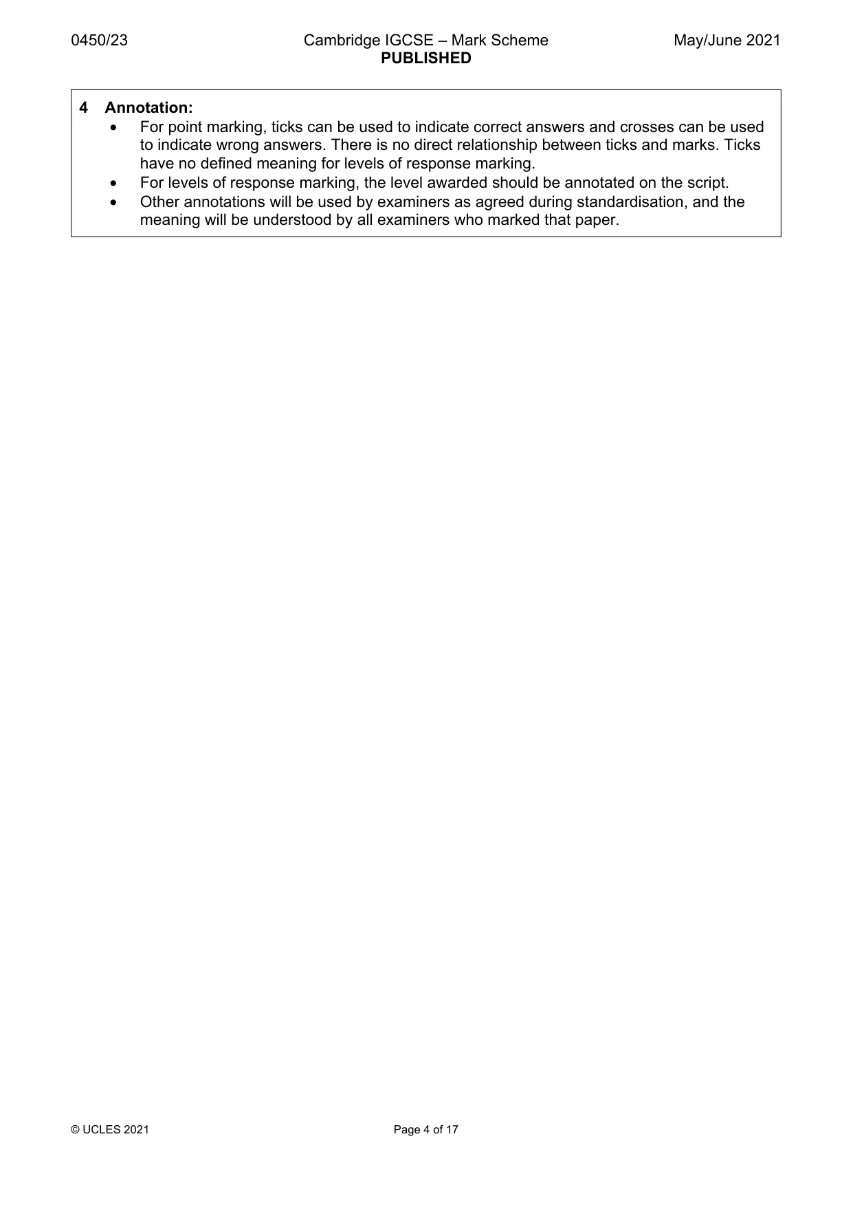 Mark scheme, page 4 of 17
