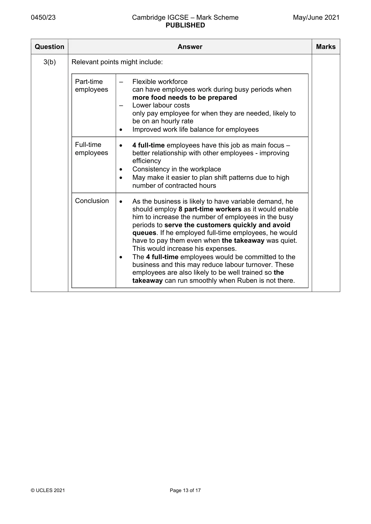 Mark scheme, page 13 of 17