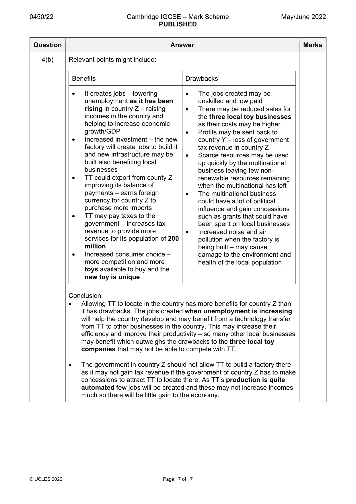 Mark scheme, page 17 of 17