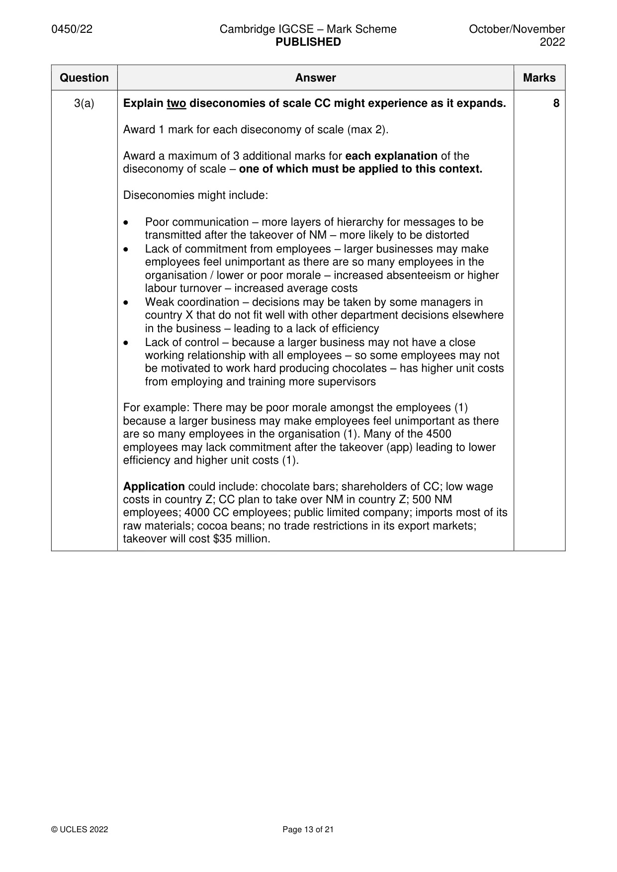 Mark scheme, page 13 of 21