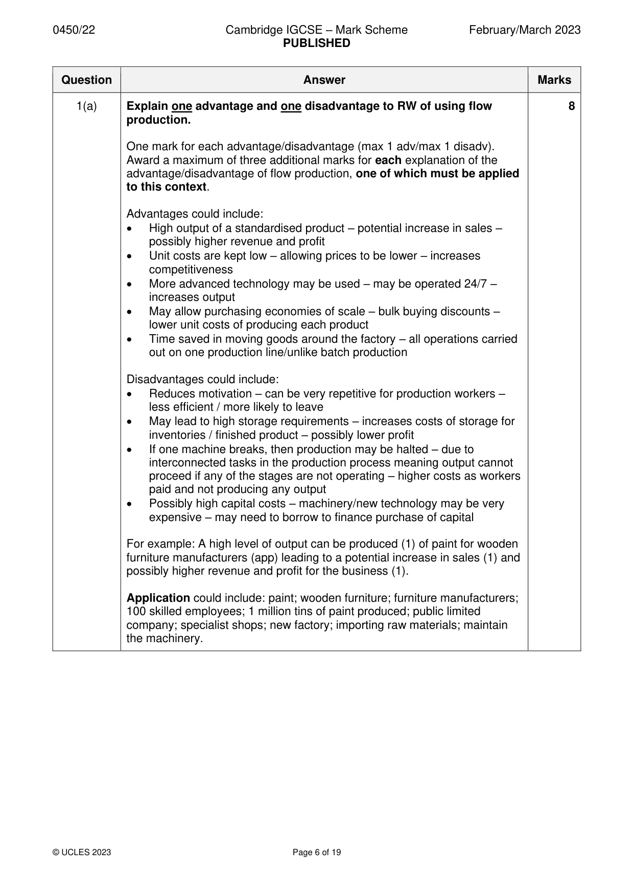 Mark scheme, page 6 of 19