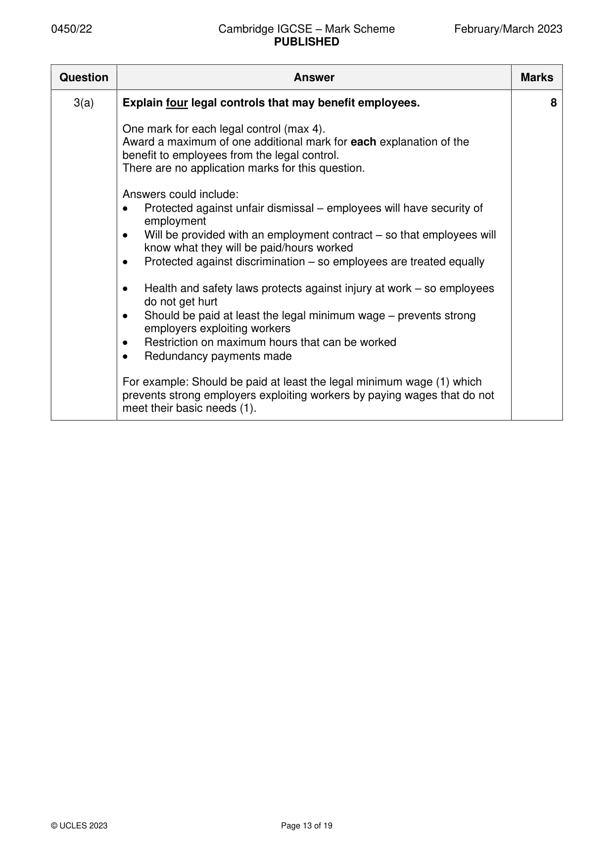 Mark scheme, page 13 of 19