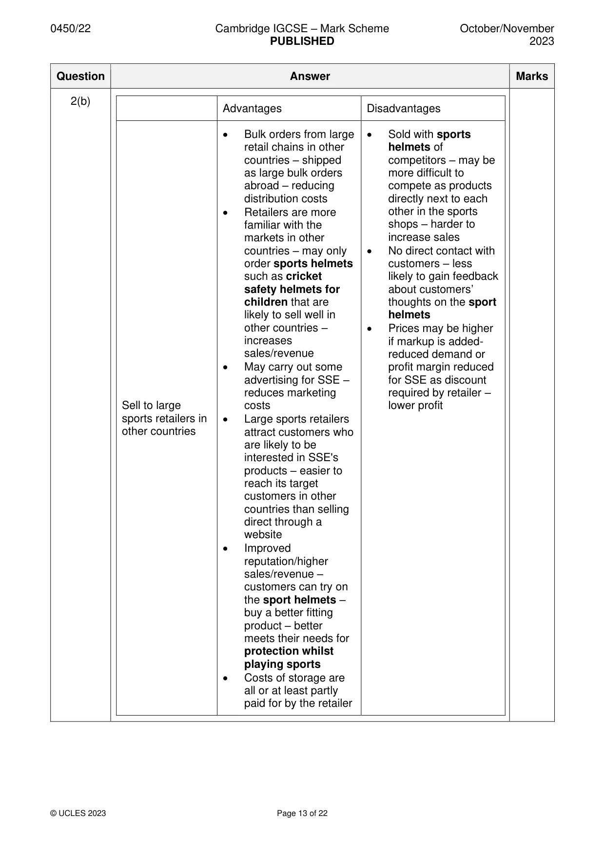 Mark scheme, page 13 of 22