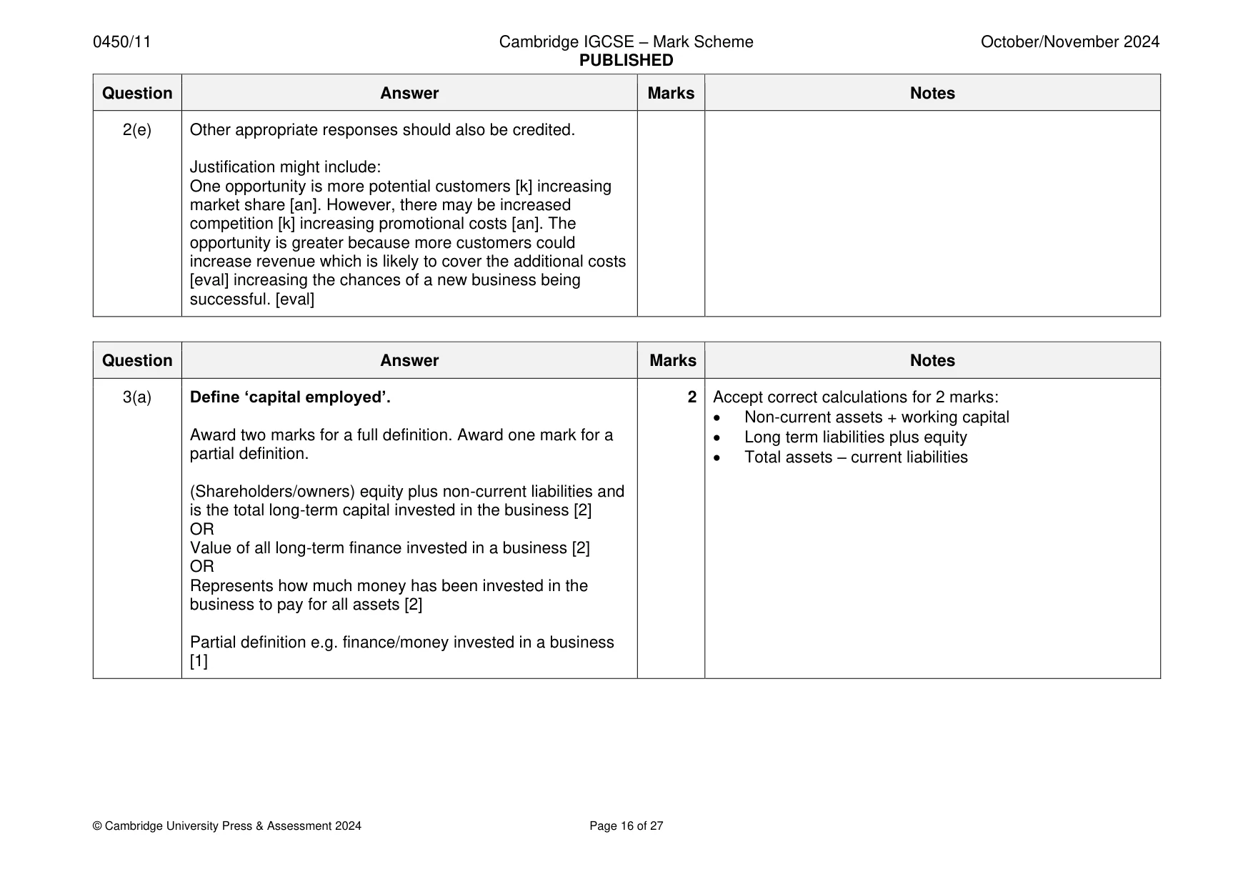 Mark scheme, page 16 of 27
