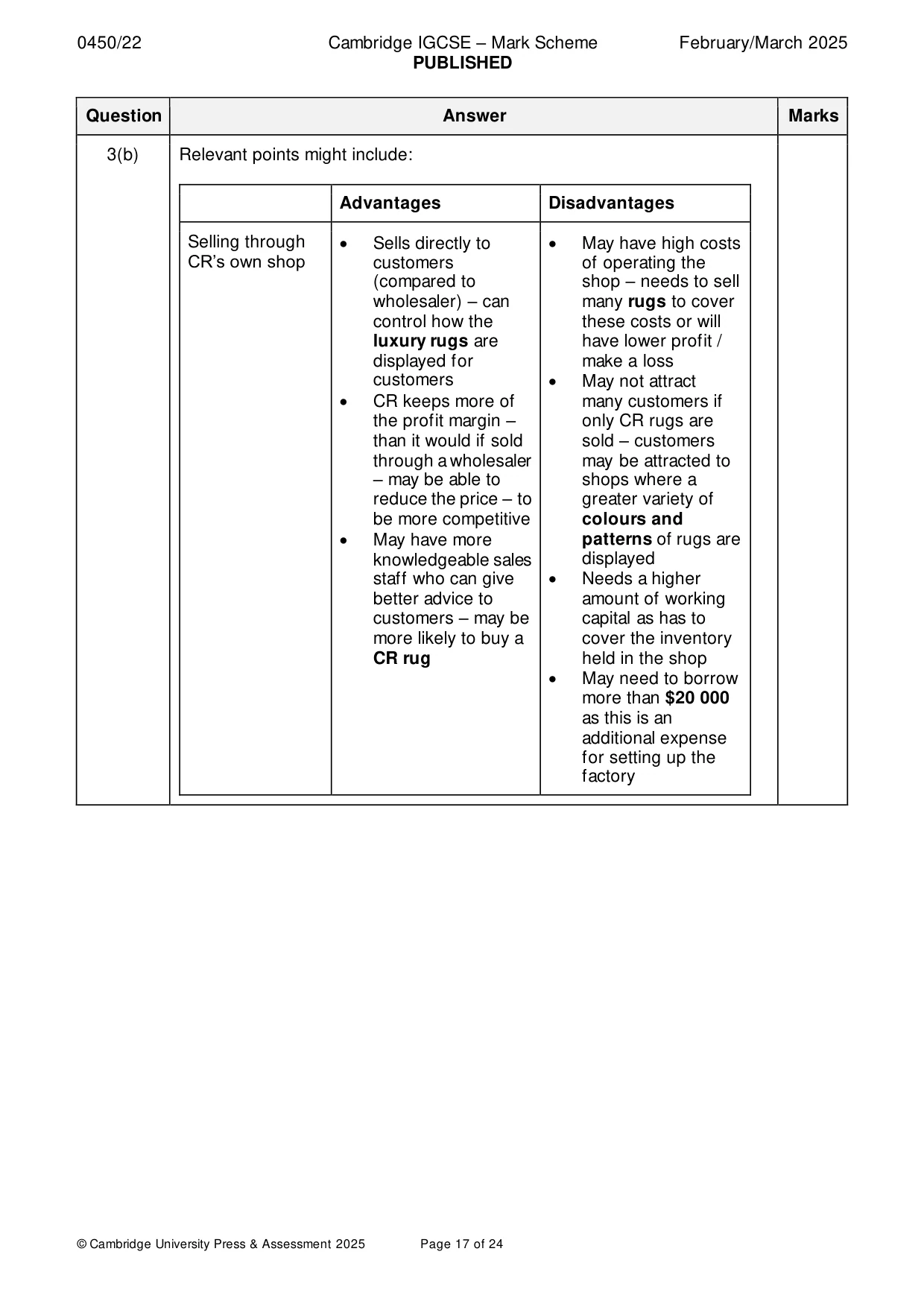 Mark scheme, page 17 of 24